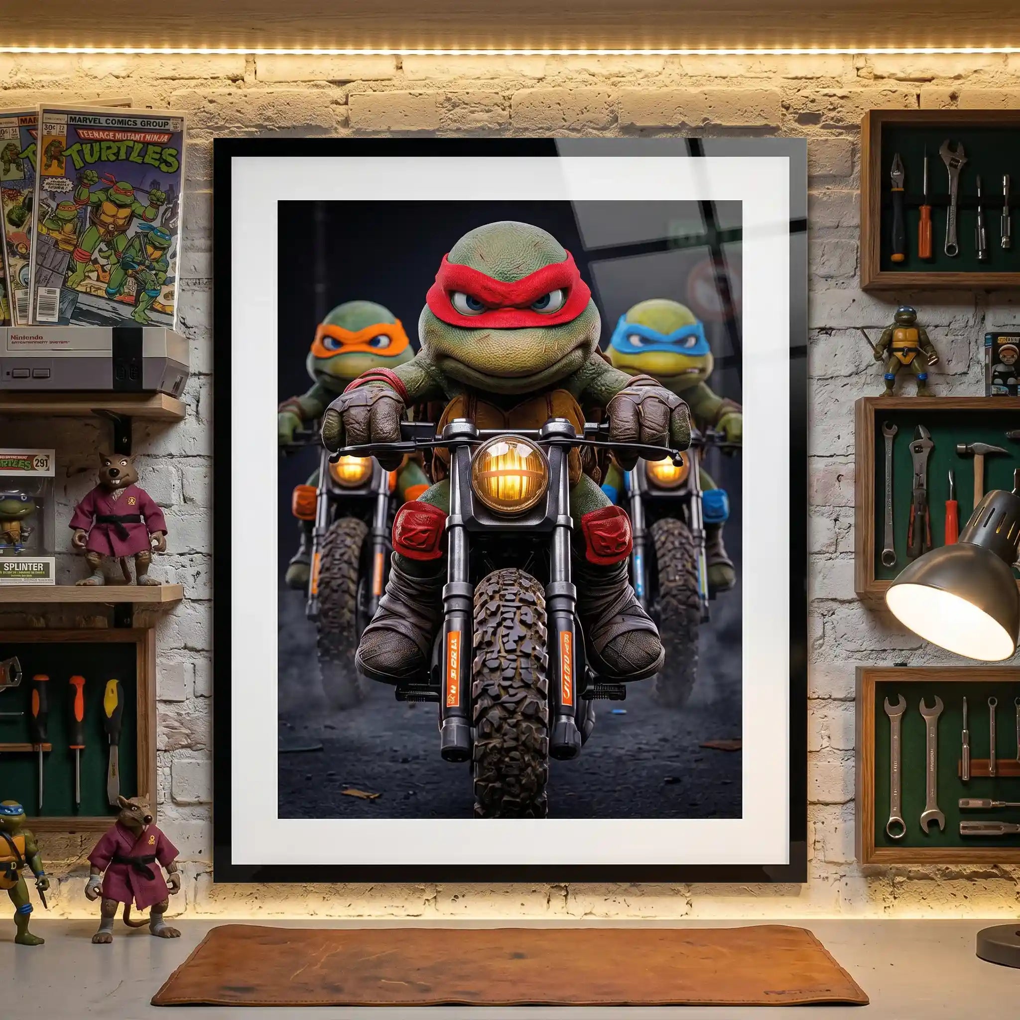 Cuadro Póster Tortugas Ninja | Turtle Riders | Urban Ride
