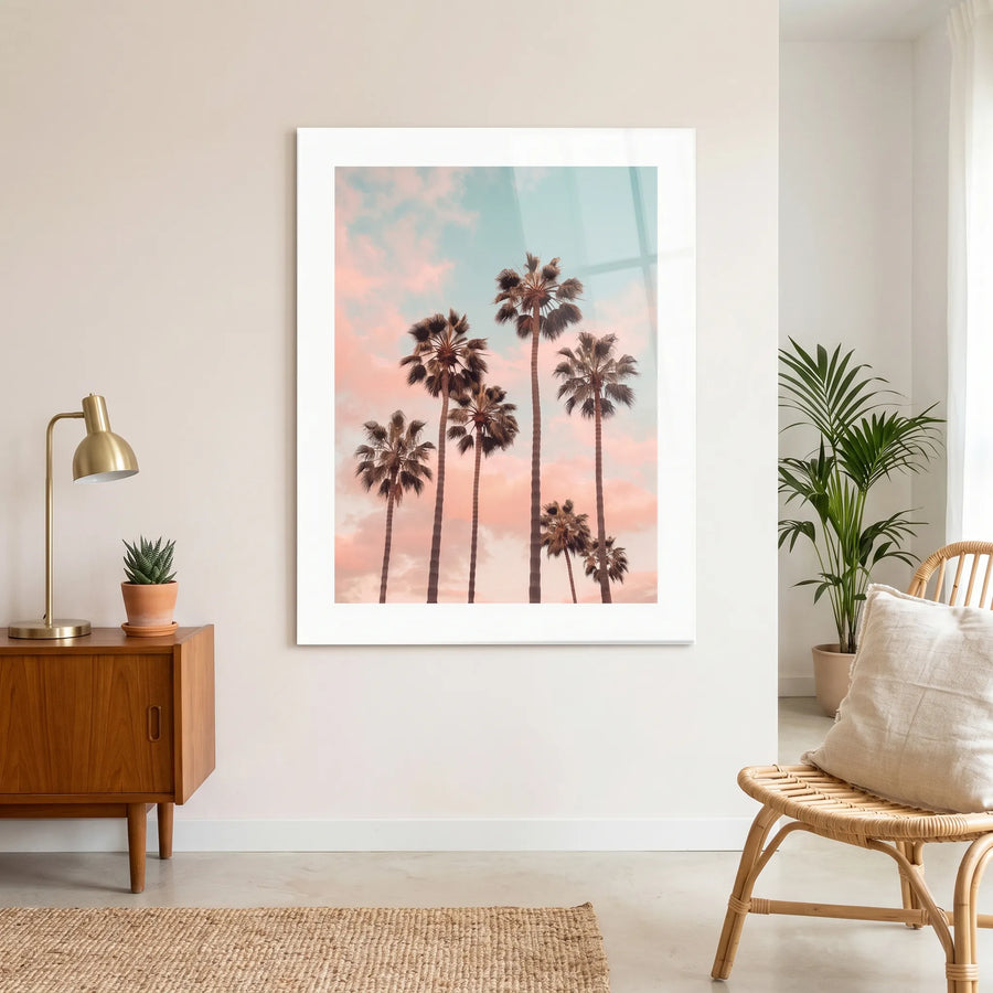 Cuadro Póster Palmeras al Atardecer | California Sunset