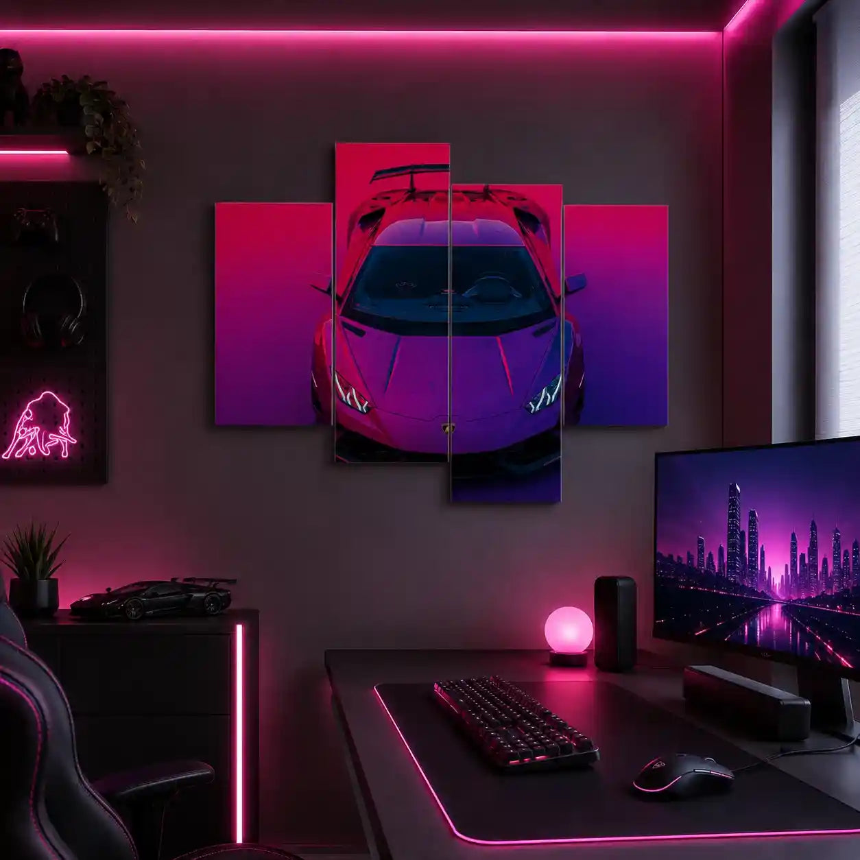 Cuadro de Metacrilato Lamborghini Morado | Decoración de Coches