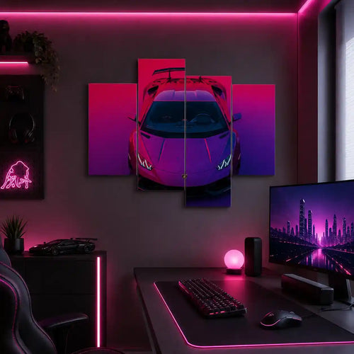 Cuadro de Metacrilato Lamborghini Morado | Decoración de Coches