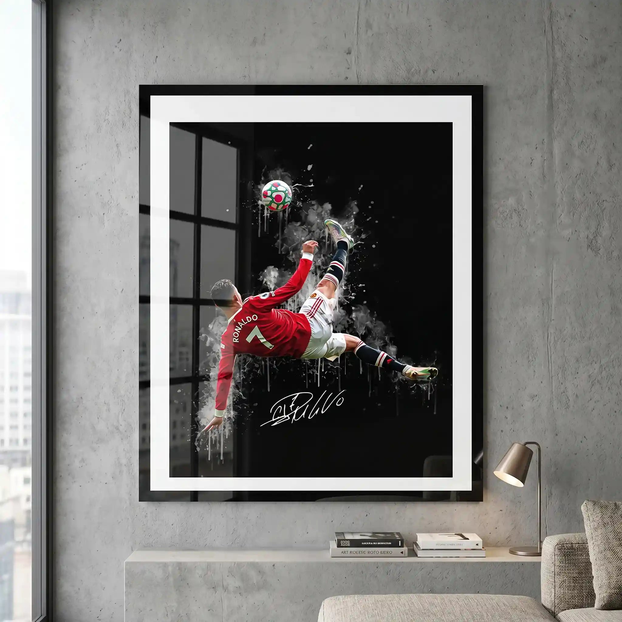 Cuadro Póster Cristiano Ronaldo Chilena | Decoración de Fútbol