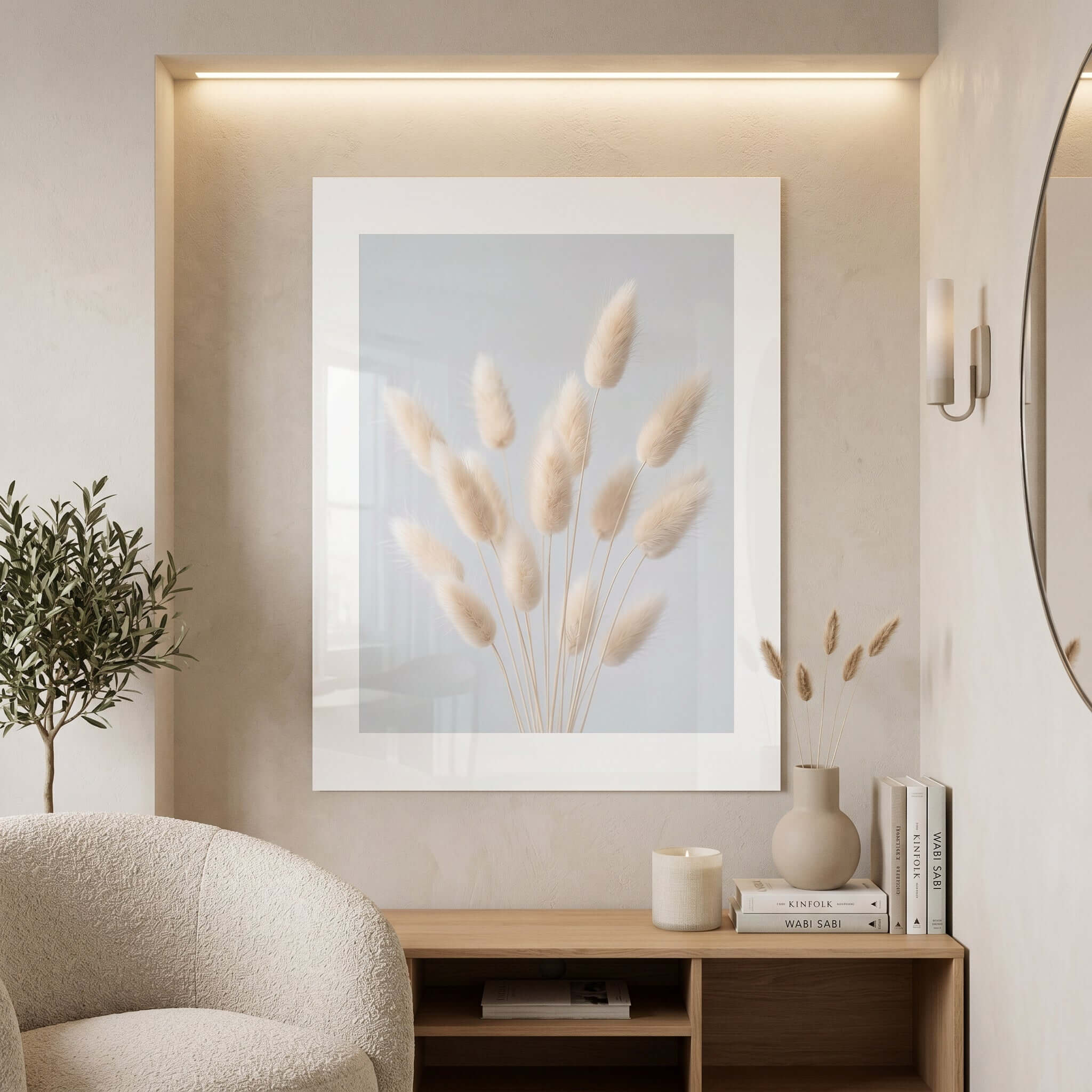 Cuadro Póster Espigas Beige | Decoración Natural Minimalista