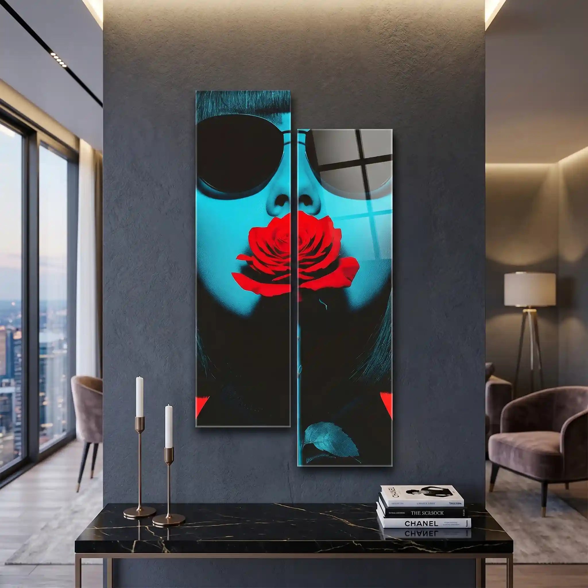 Cuadro Díptico Rosa Urbana | Arte Pop Moderno