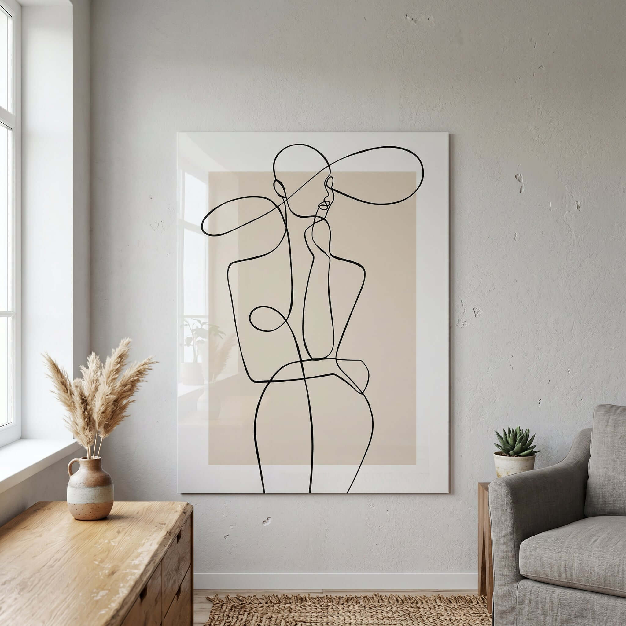 Cuadro Póster Silueta de Mujer | Decoración Minimalista