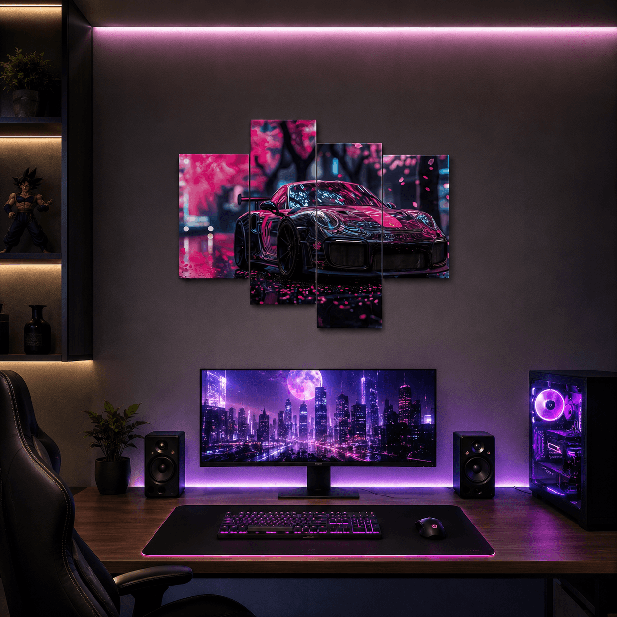 Cuadro de Metacrilato Porsche 911 GT2 | Decoración Neón