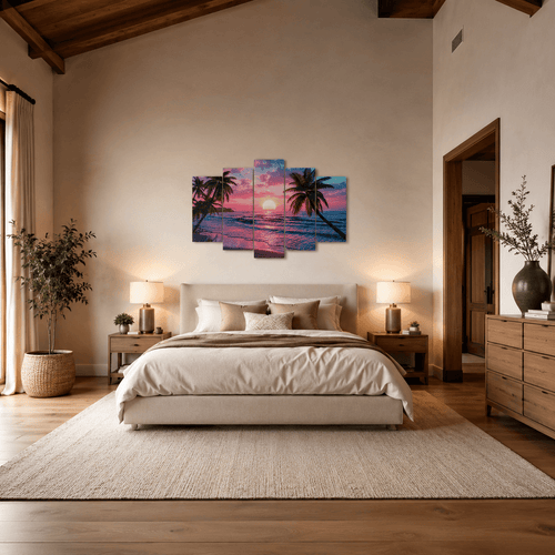 Cuadro de Metacrilato Atardecer Tropical | Decoración de Playa