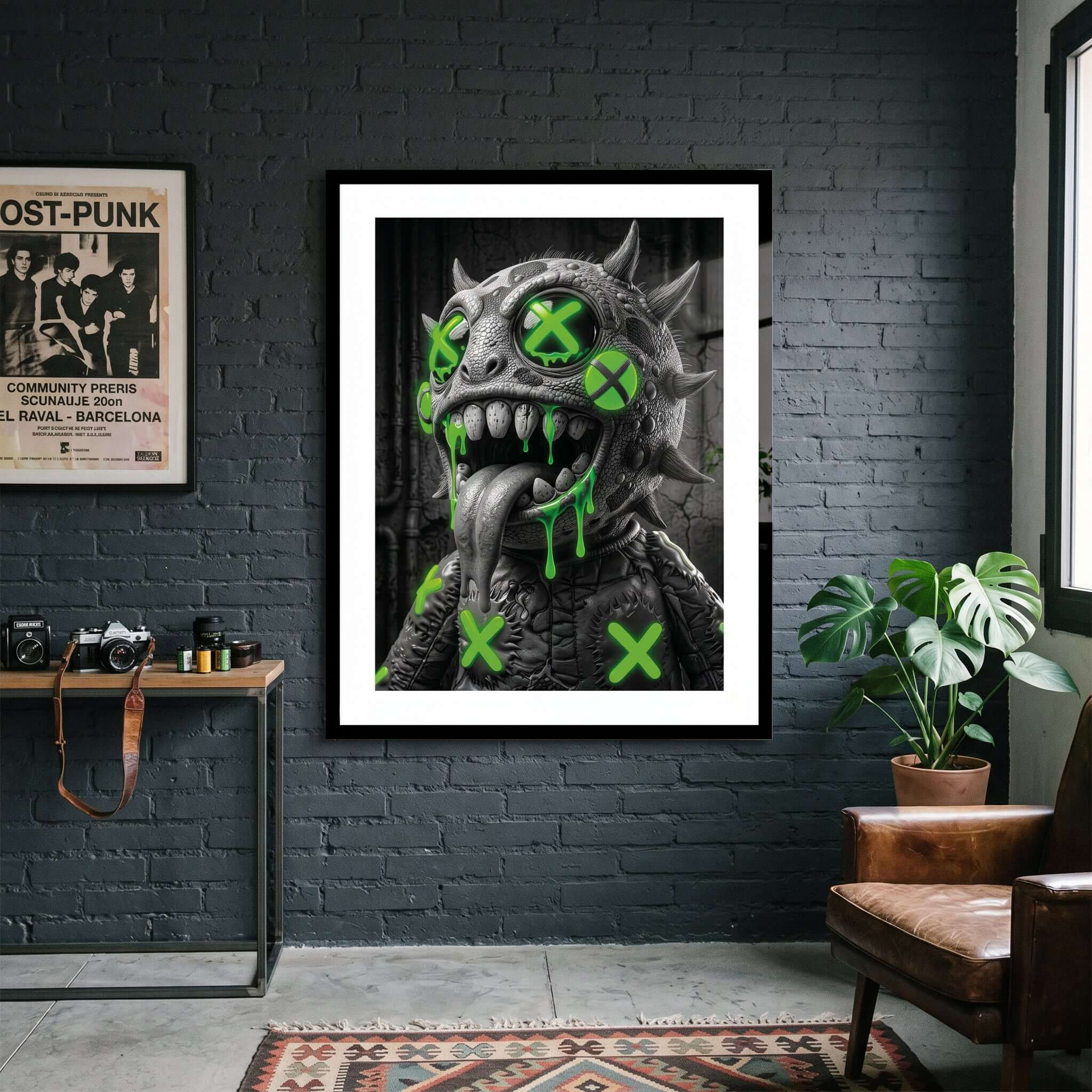 Cuadro Póster Monstruo Urbano | Decoración Oscura Neón