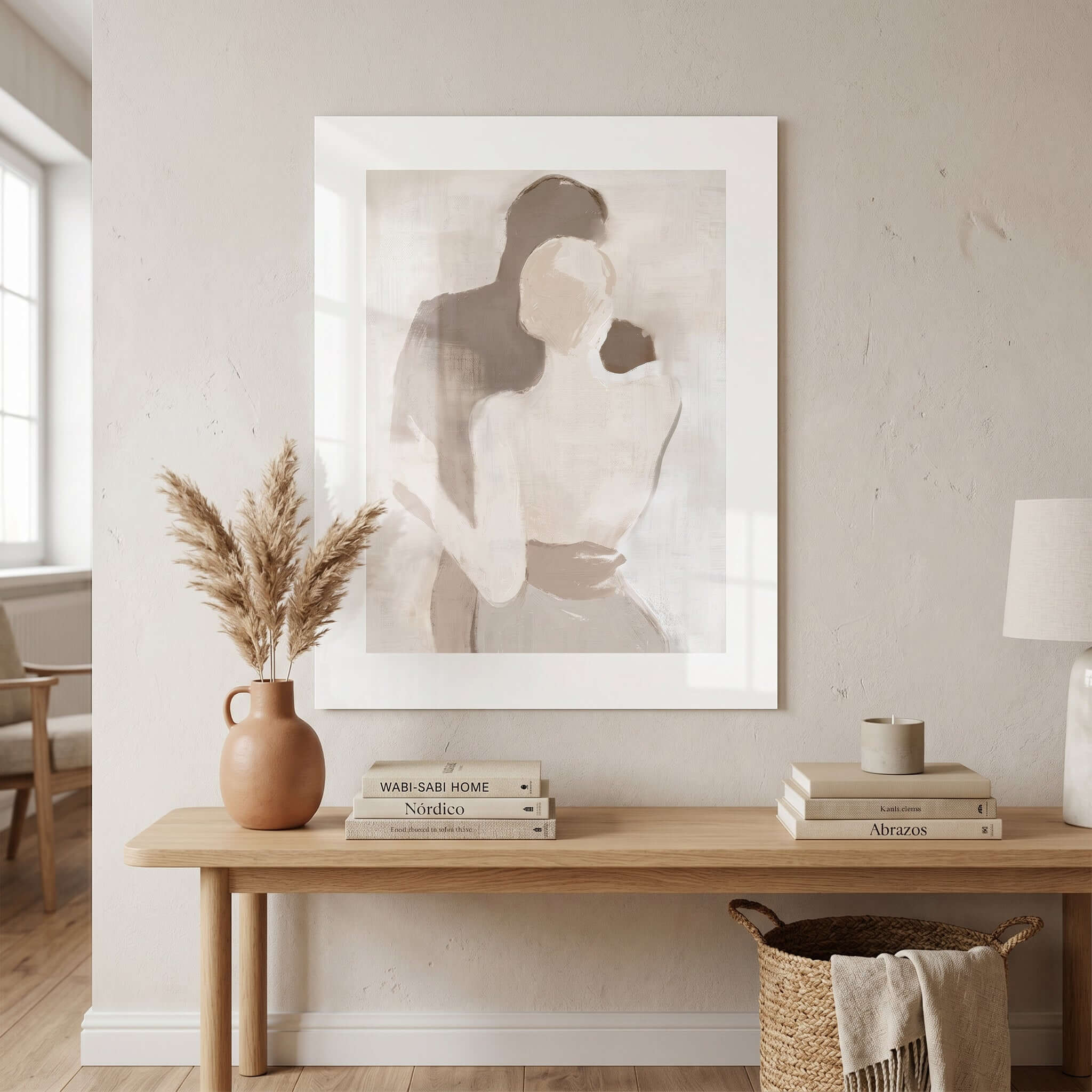 Cuadro Póster Pareja Abstracta | Decoración Beige