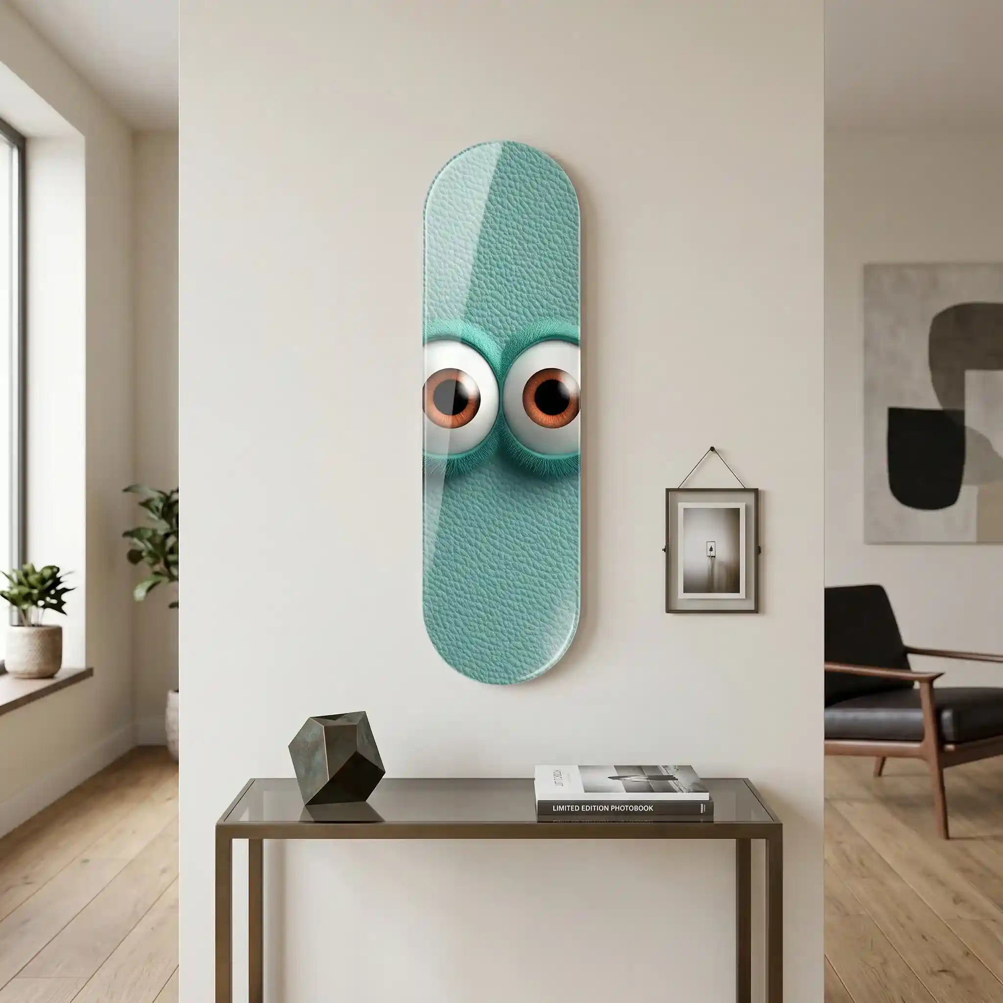 Cuadro Vertical Divertido | Big Eyes Mint