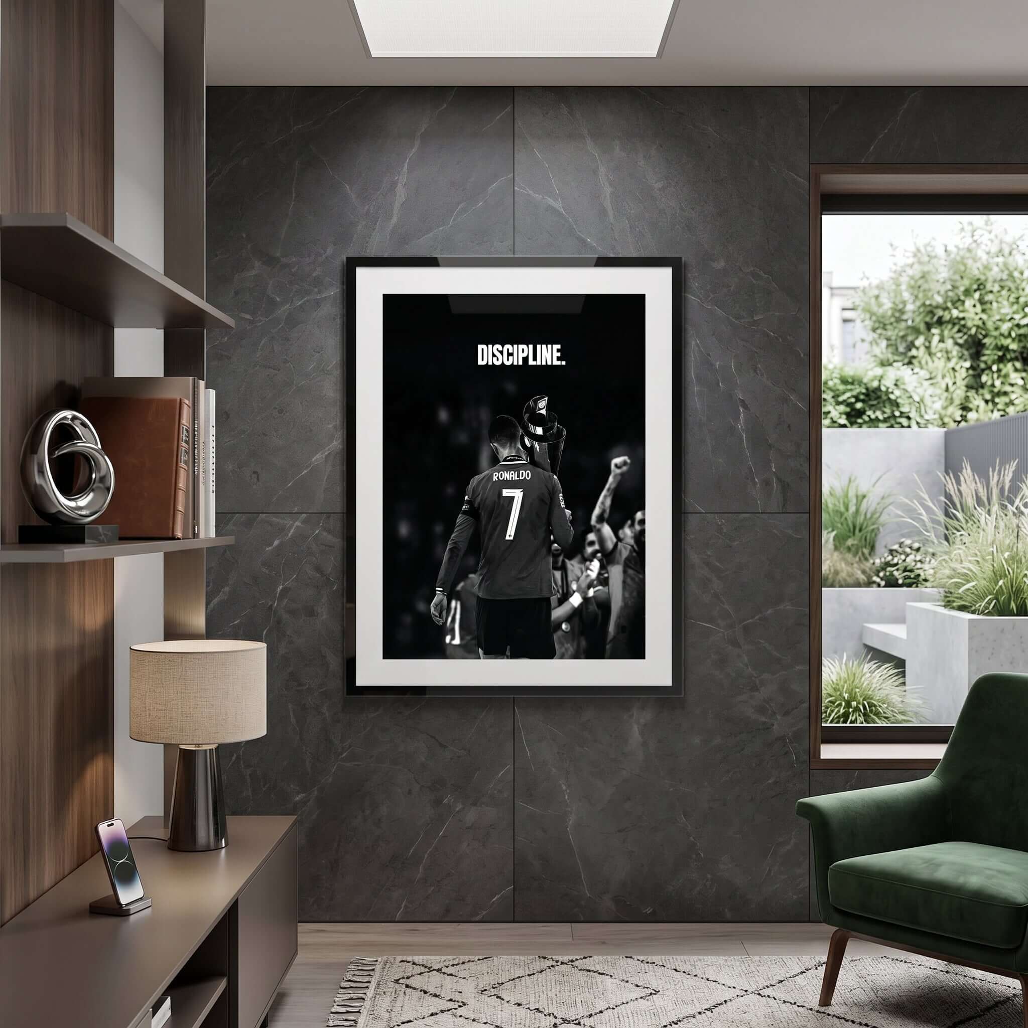 Cuadro Póster Cristiano Ronaldo Discipline | Decoración de Fútbol