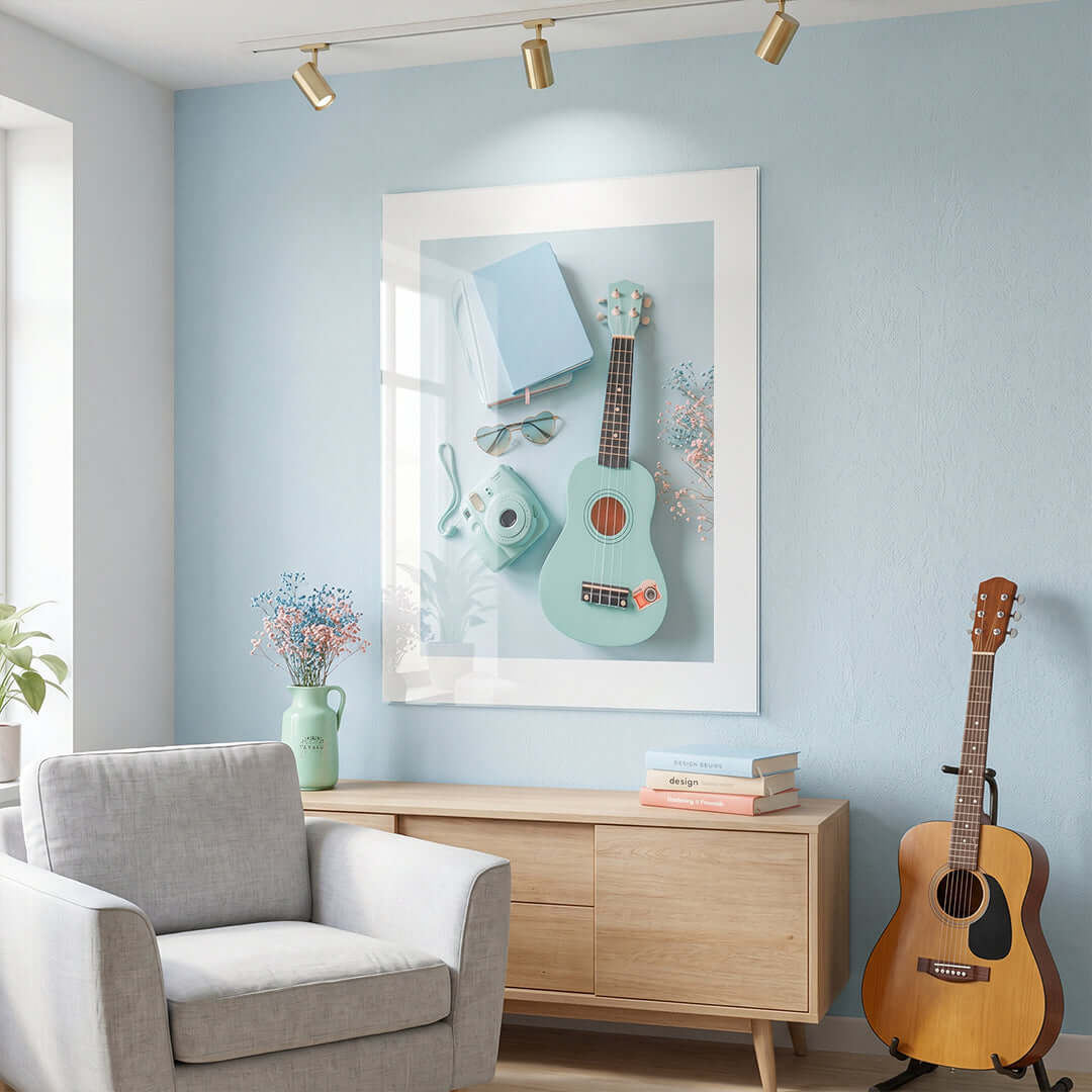 Cuadro Póster Guitarra y Cámara | Decoración Musical