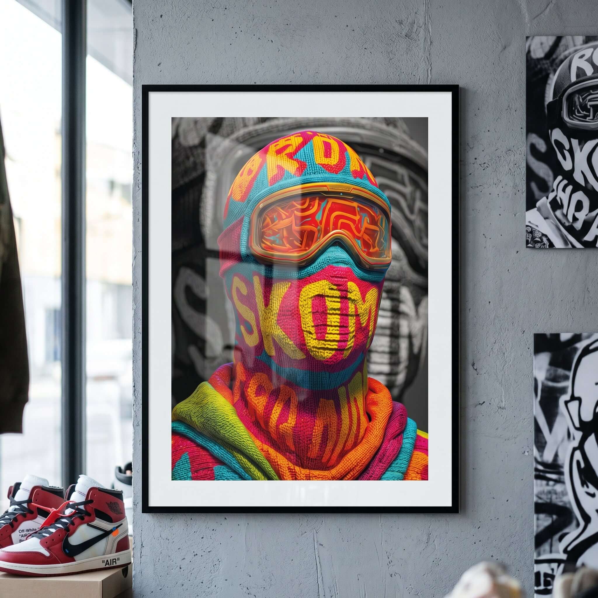Cuadro Póster Ski Mask | Decoración Urbana Multicolor