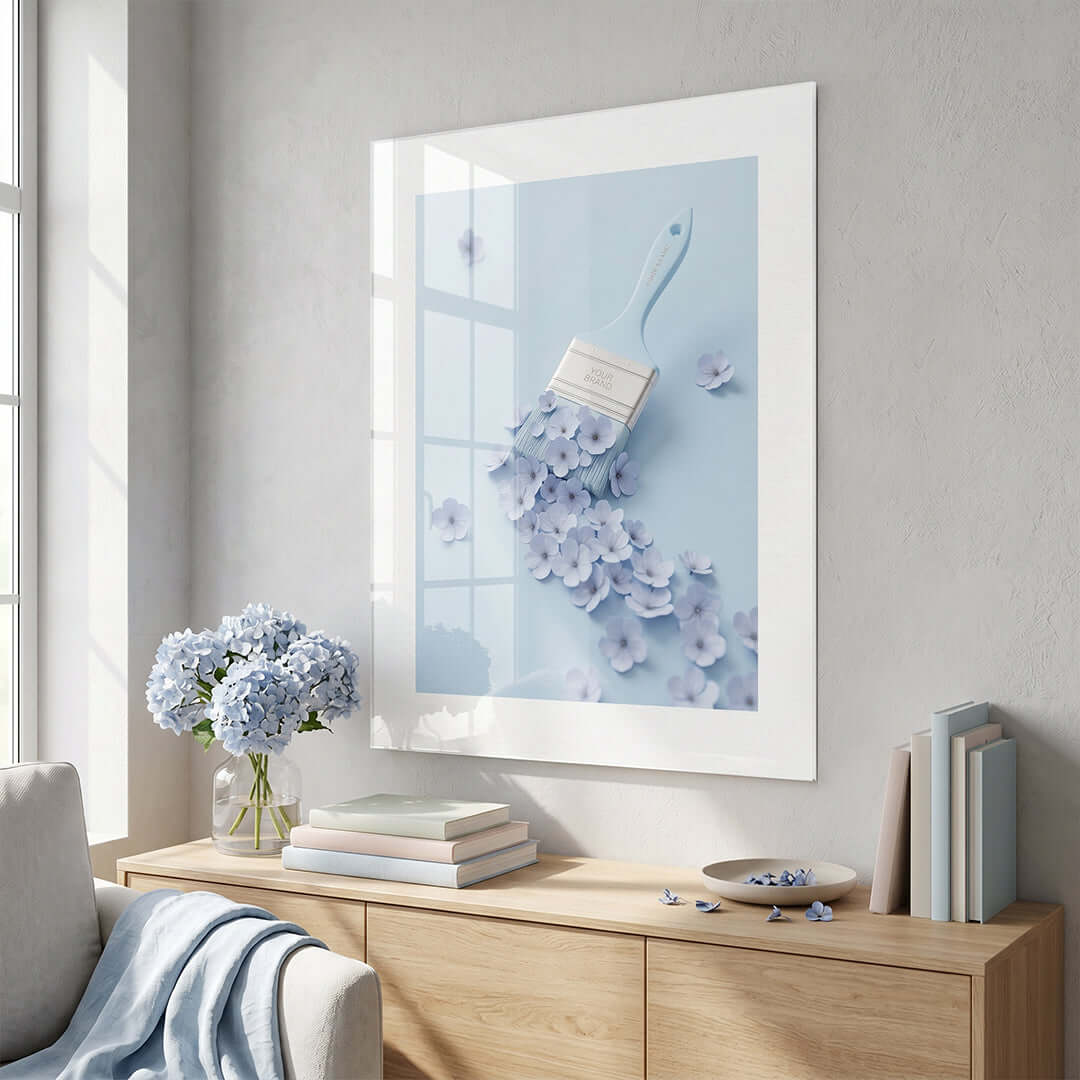 Cuadro Póster Flores Azules | Decoración Floral Minimalista
