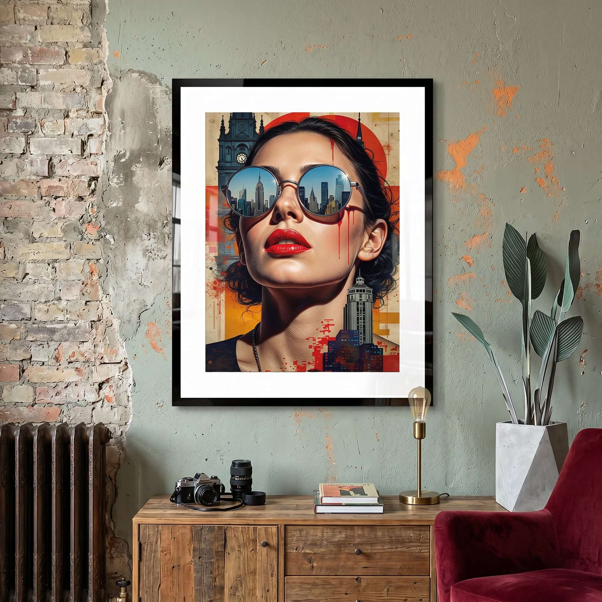 Cuadro Póster Mujer New York | Decoración Pop Art