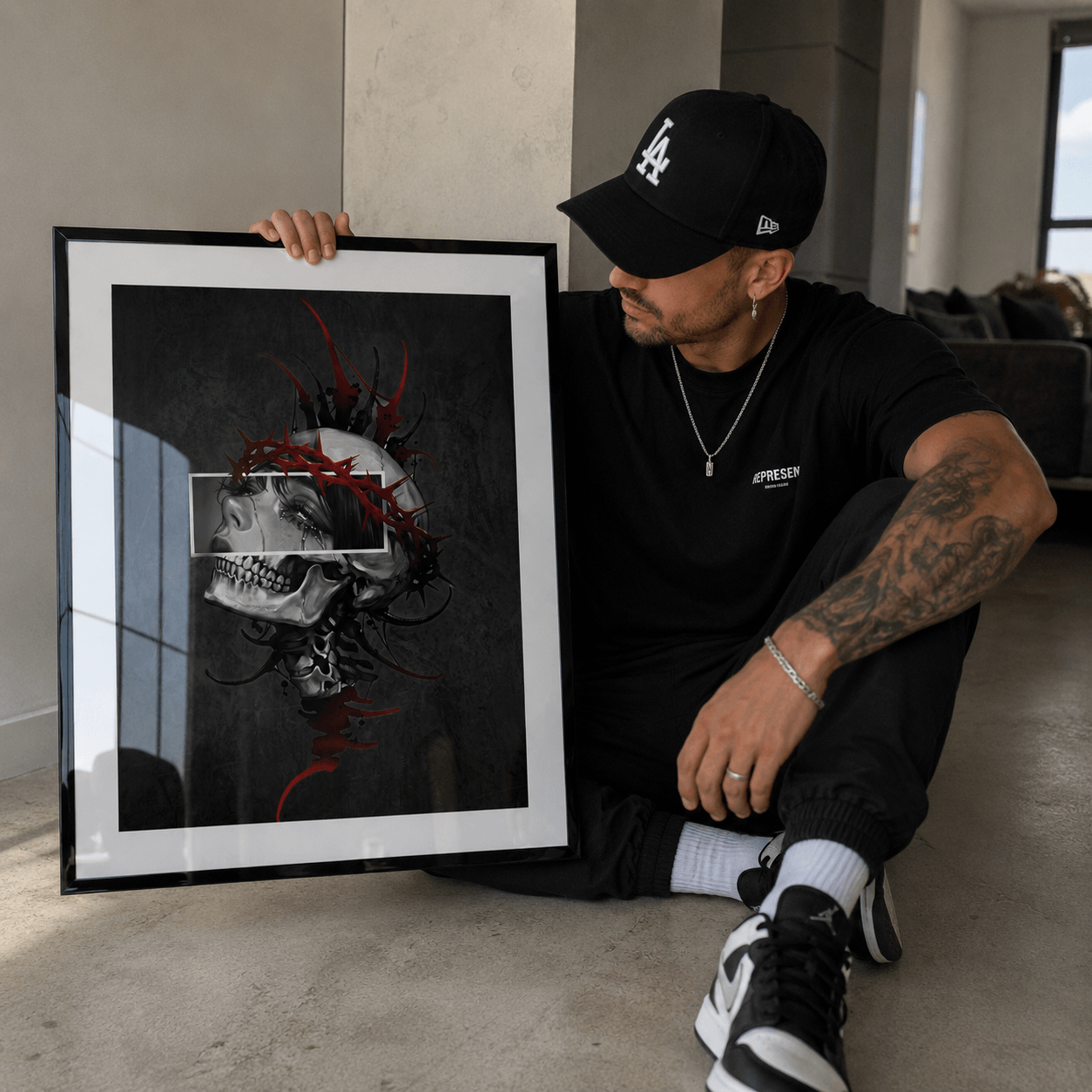Cuadro Póster Calavera Urbana | Decoración Oscura