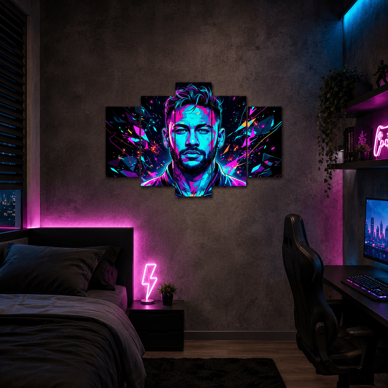 Cuadro de Metacrilato Neymar Jr. | Decoración de Fútbol
