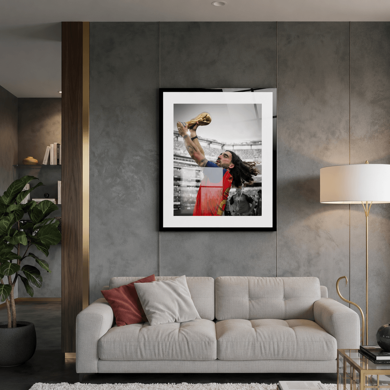 Cuadro Póster Campeón del Mundo | Decoración de Fútbol