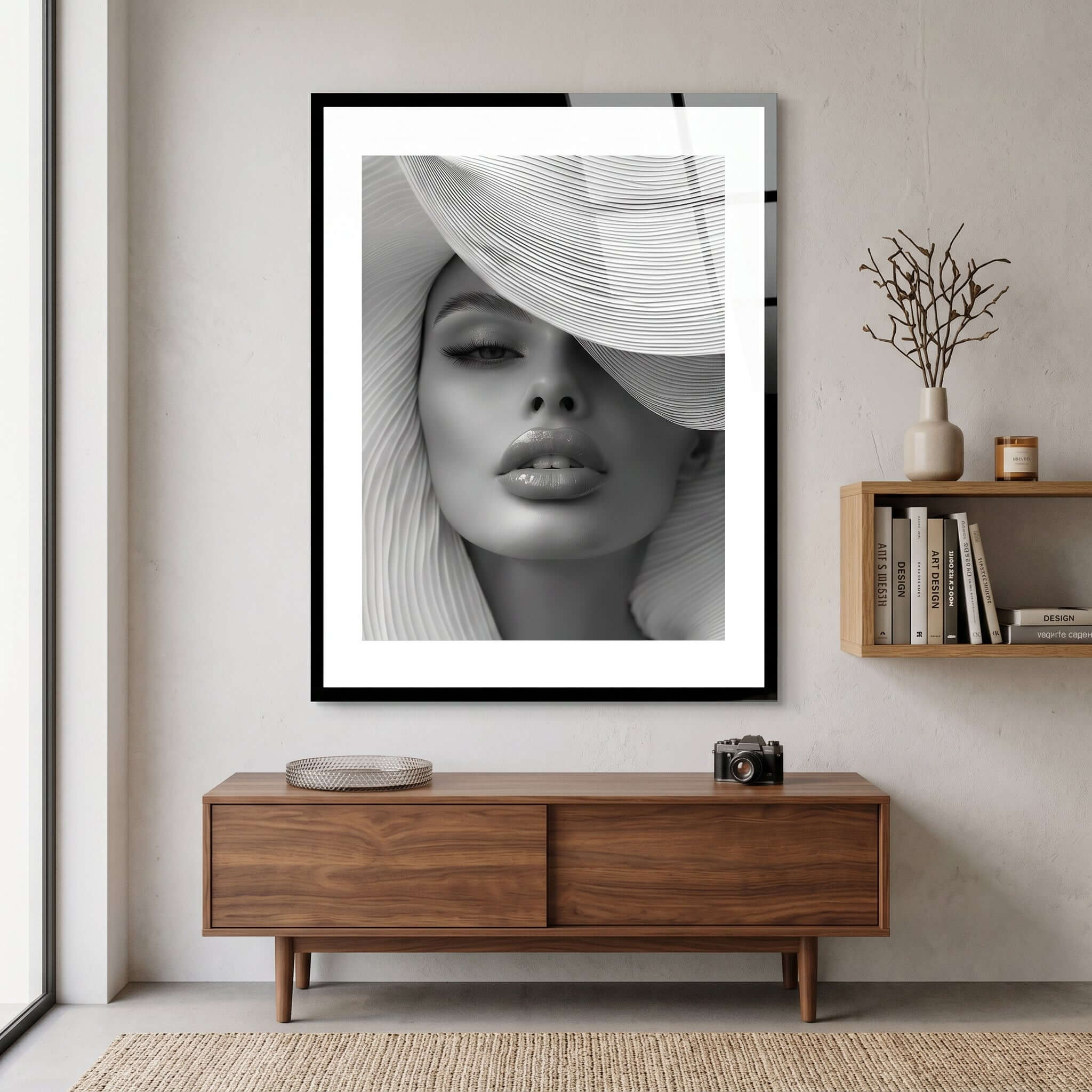 Cuadro Póster Mujer con Sombrero | Decoración Elegante