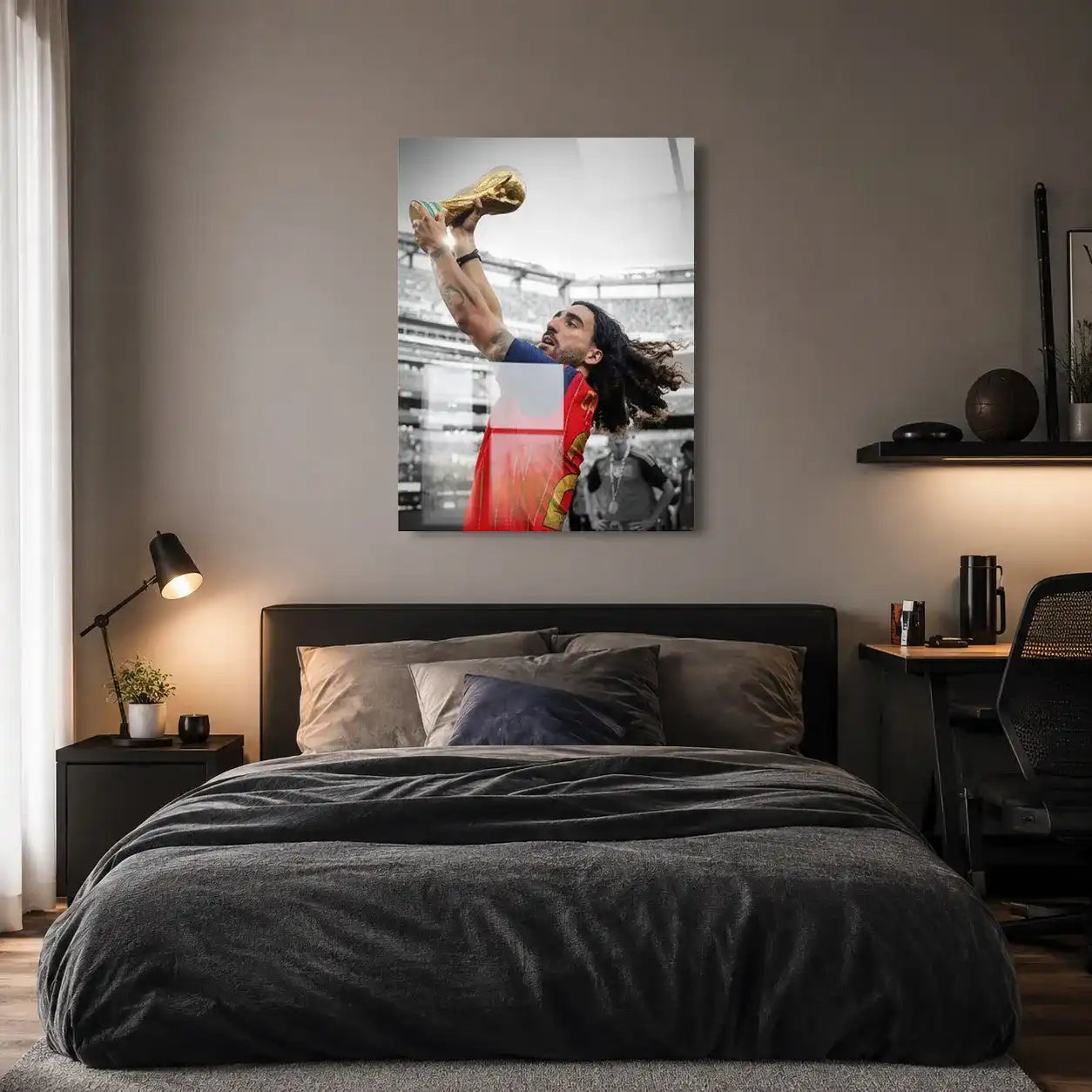 Cuadro Póster Campeón del Mundo | Decoración de Fútbol