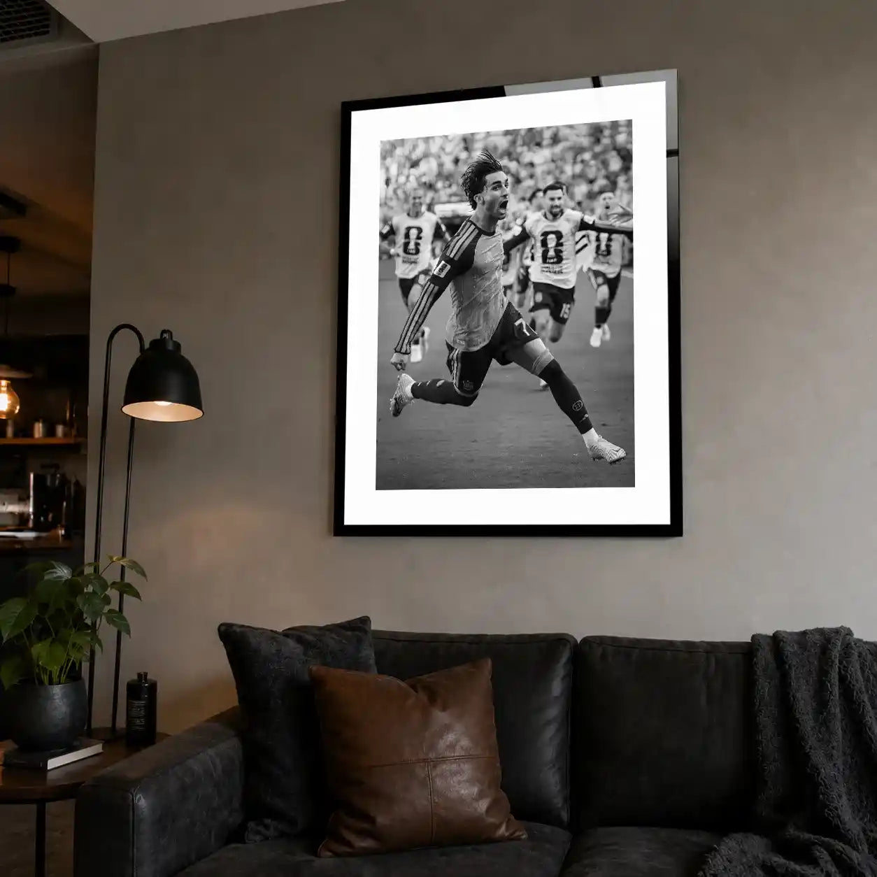 Cuadro Póster Futbolista Celebrando | Decoración de Fútbol