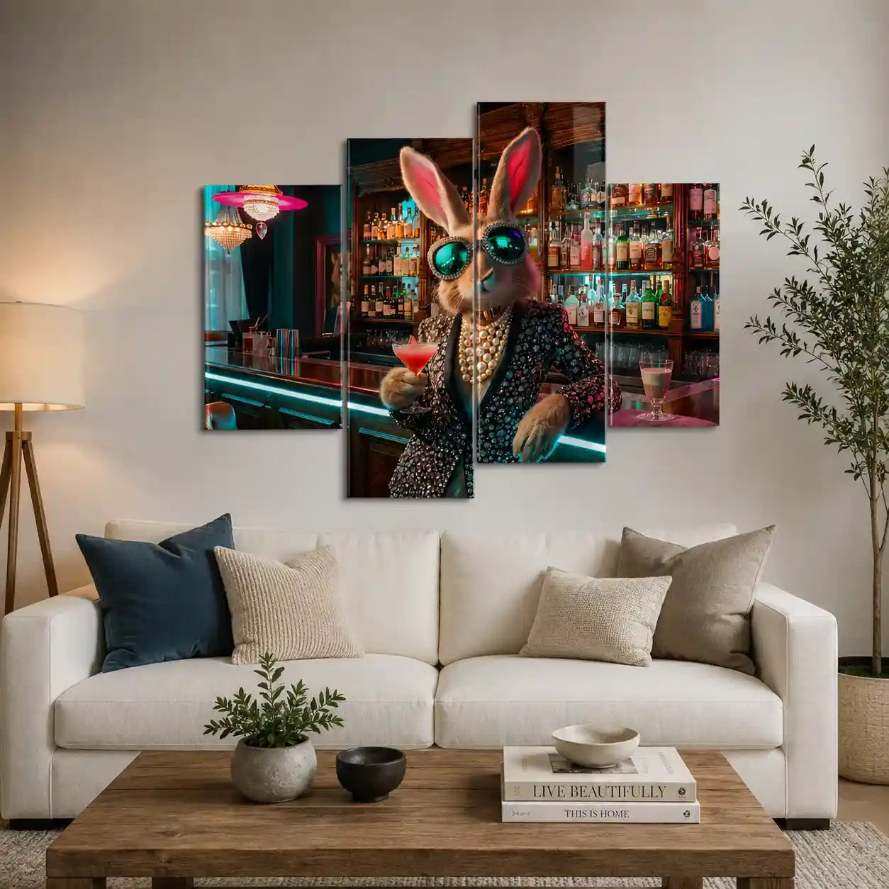 Cuadro de Metacrilato Conejo Urbano | Decoración Moderna