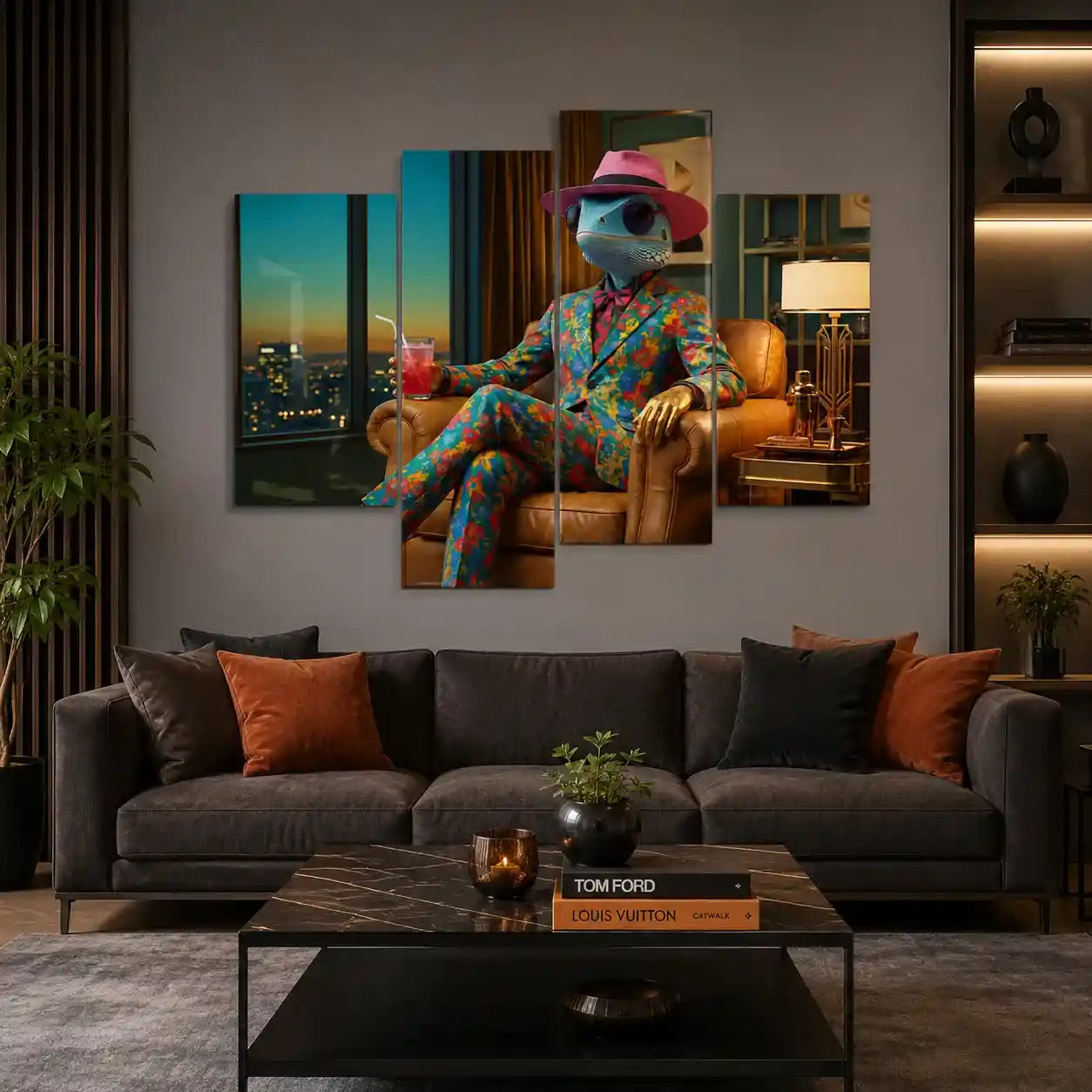 Cuadro de Metacrilato Iguana Urbana | Decoración Moderna