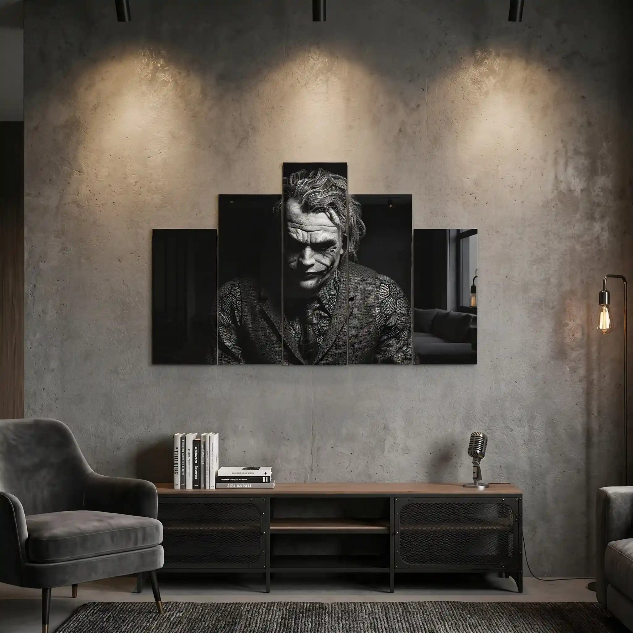 Cuadro de Metacrilato Joker | Decoración en Blanco y Negro