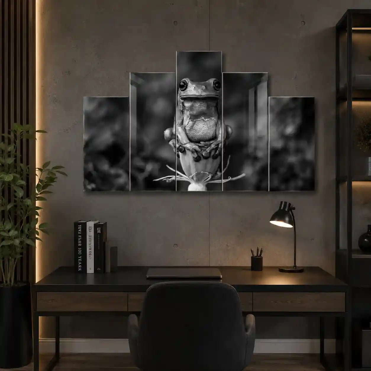 Cuadro de Metacrilato Rana | Decoración en Blanco y Negro