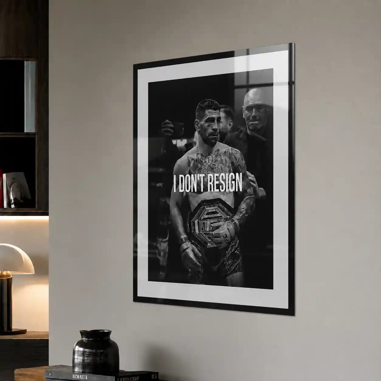 Cuadro de Campeón UFC – | Decoración "Don’t Resign"