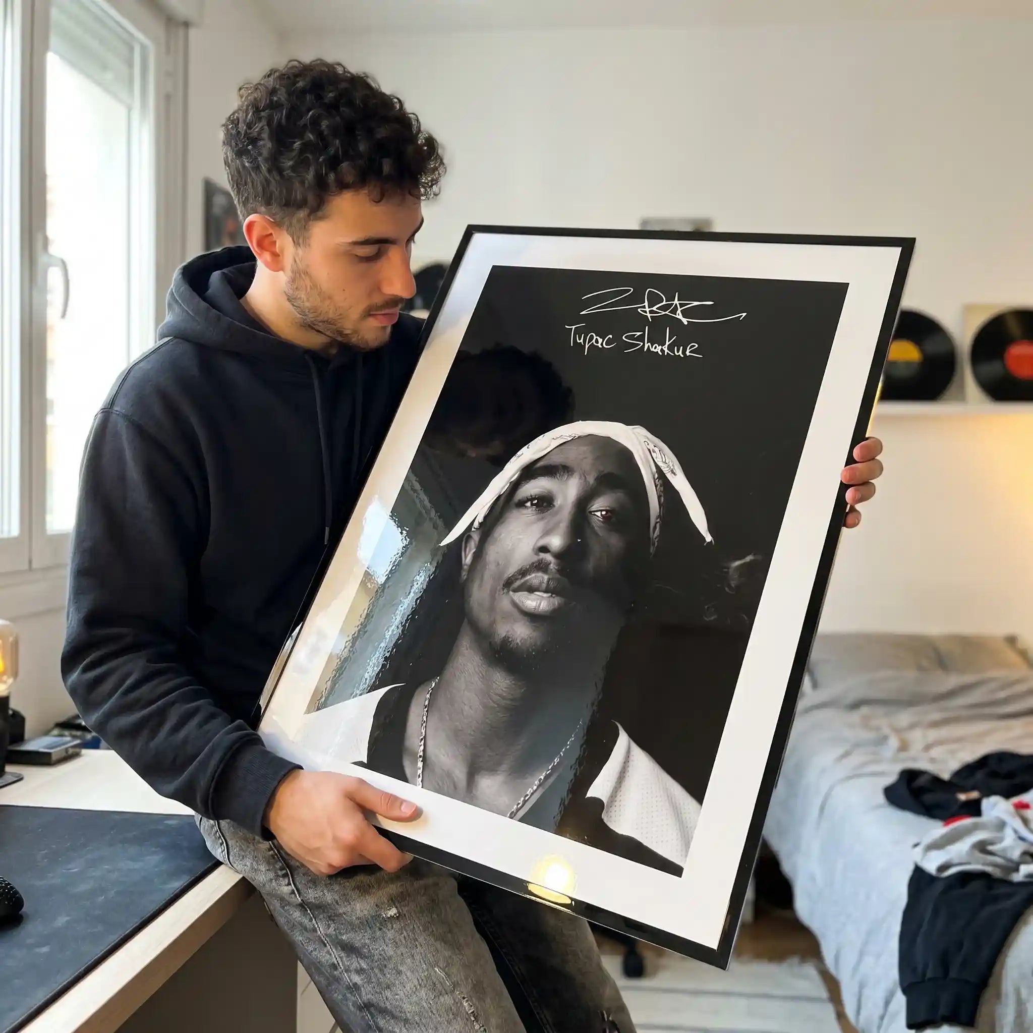 Retrato Icónico de Tupac Shakur | Hip Hop Urbano