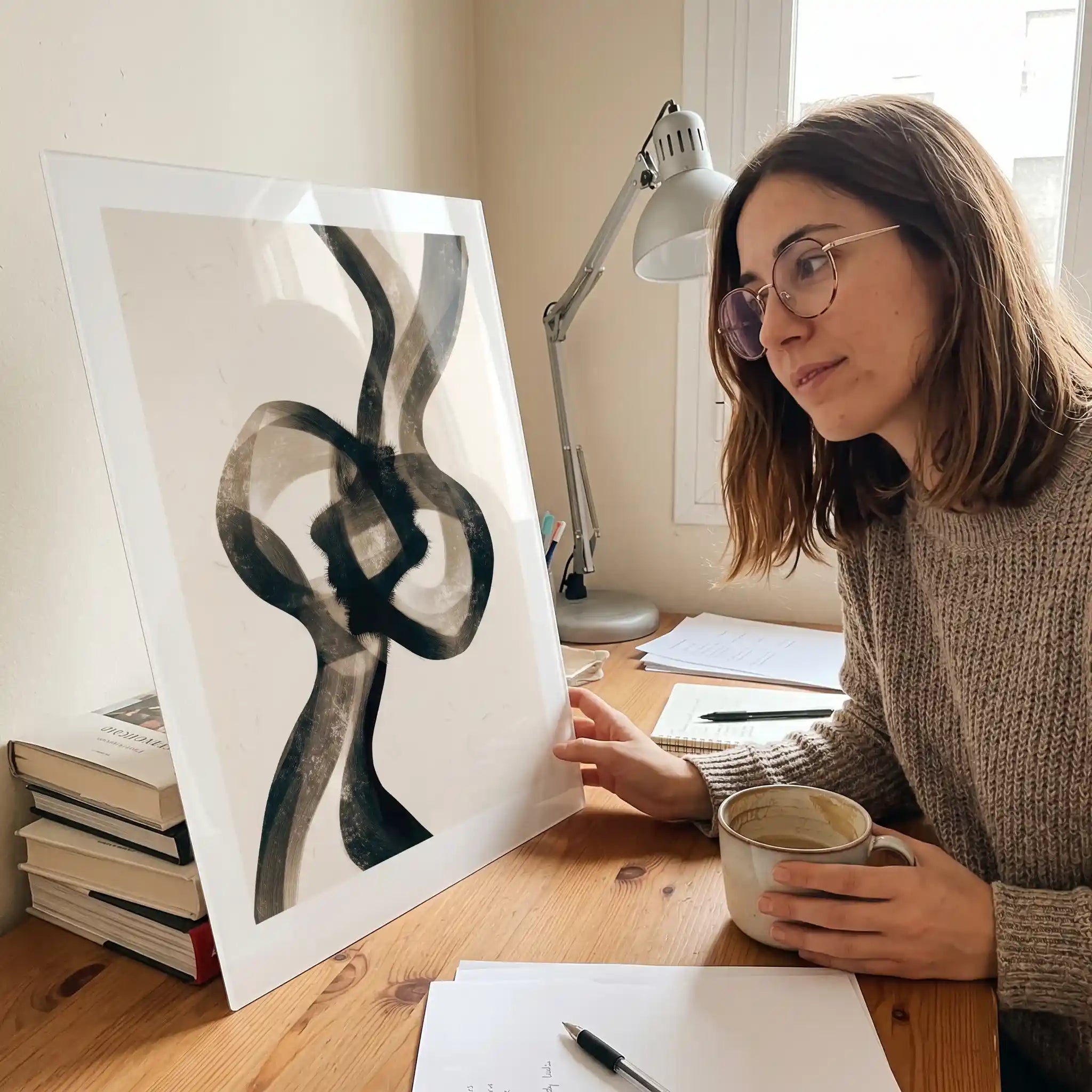 Cuadro Póster Abstracto Silencio en Movimiento | Decoración Minimalista