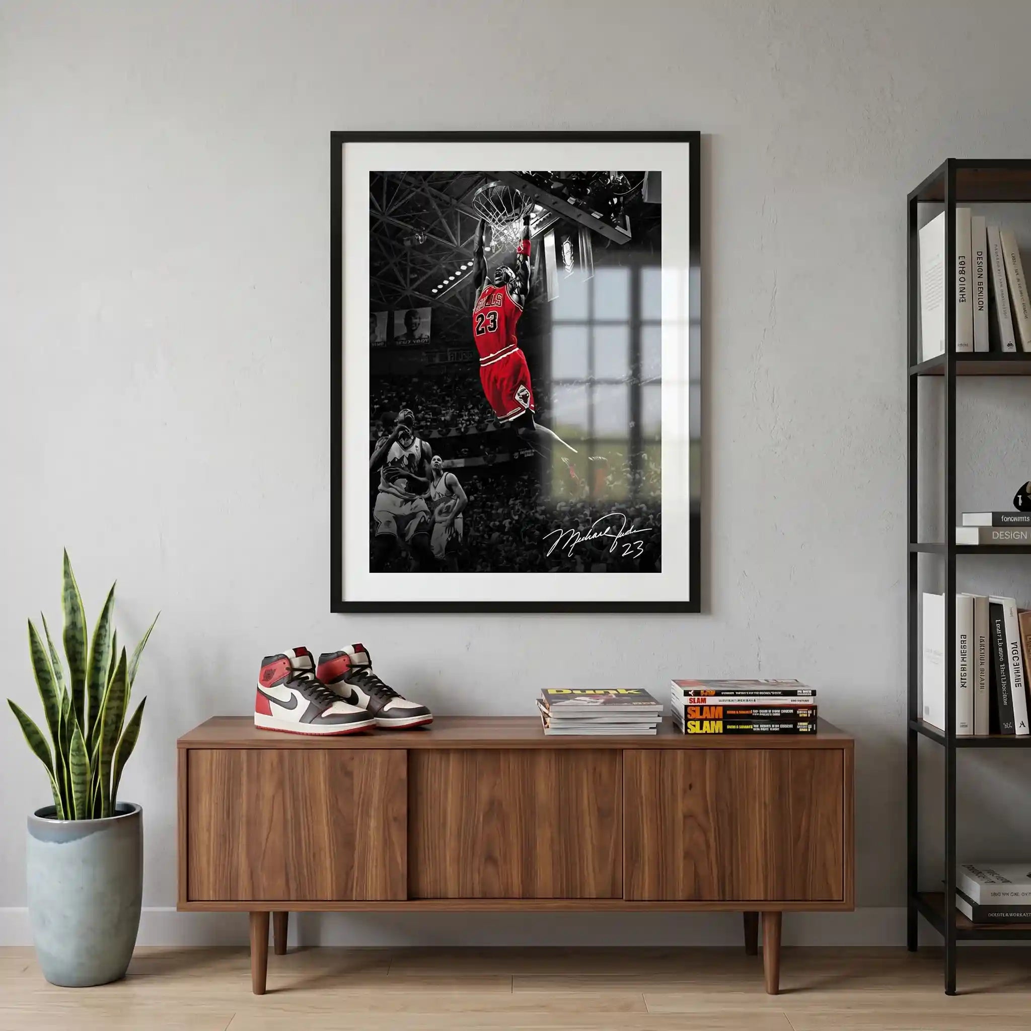 Cuadro Póster Michael Jordan Dunk | Decoración de Baloncesto