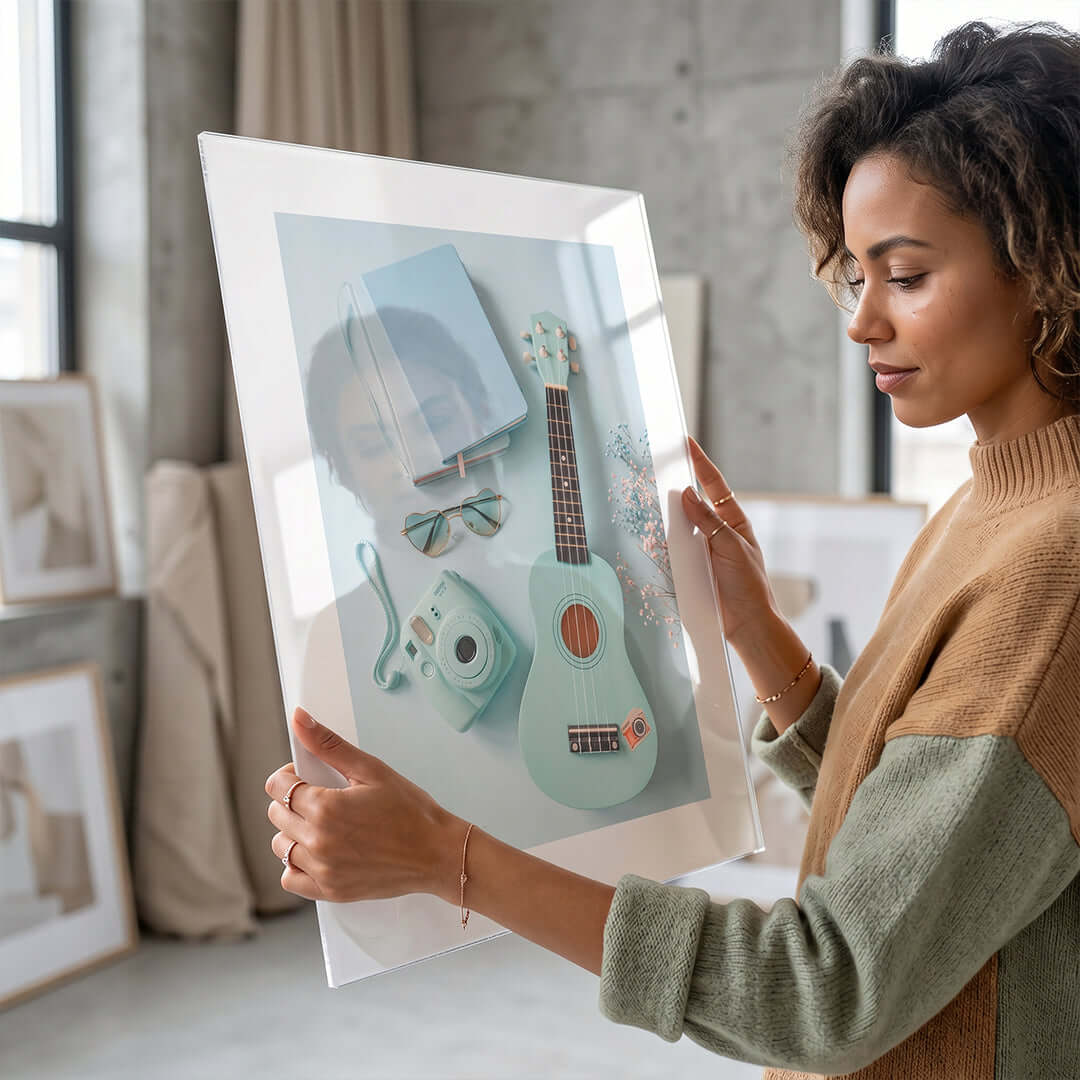 Cuadro Póster Guitarra y Cámara | Decoración Musical