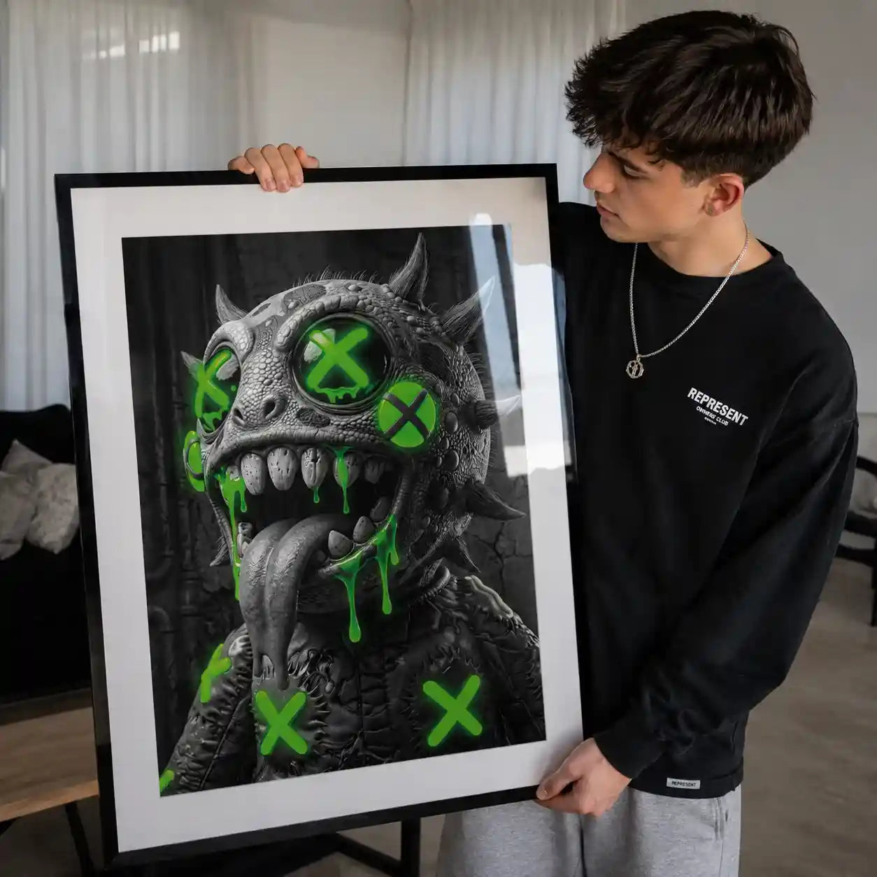 Cuadro Toxic Monster | Neon X | Cuadro Póster Monstruo Urbano