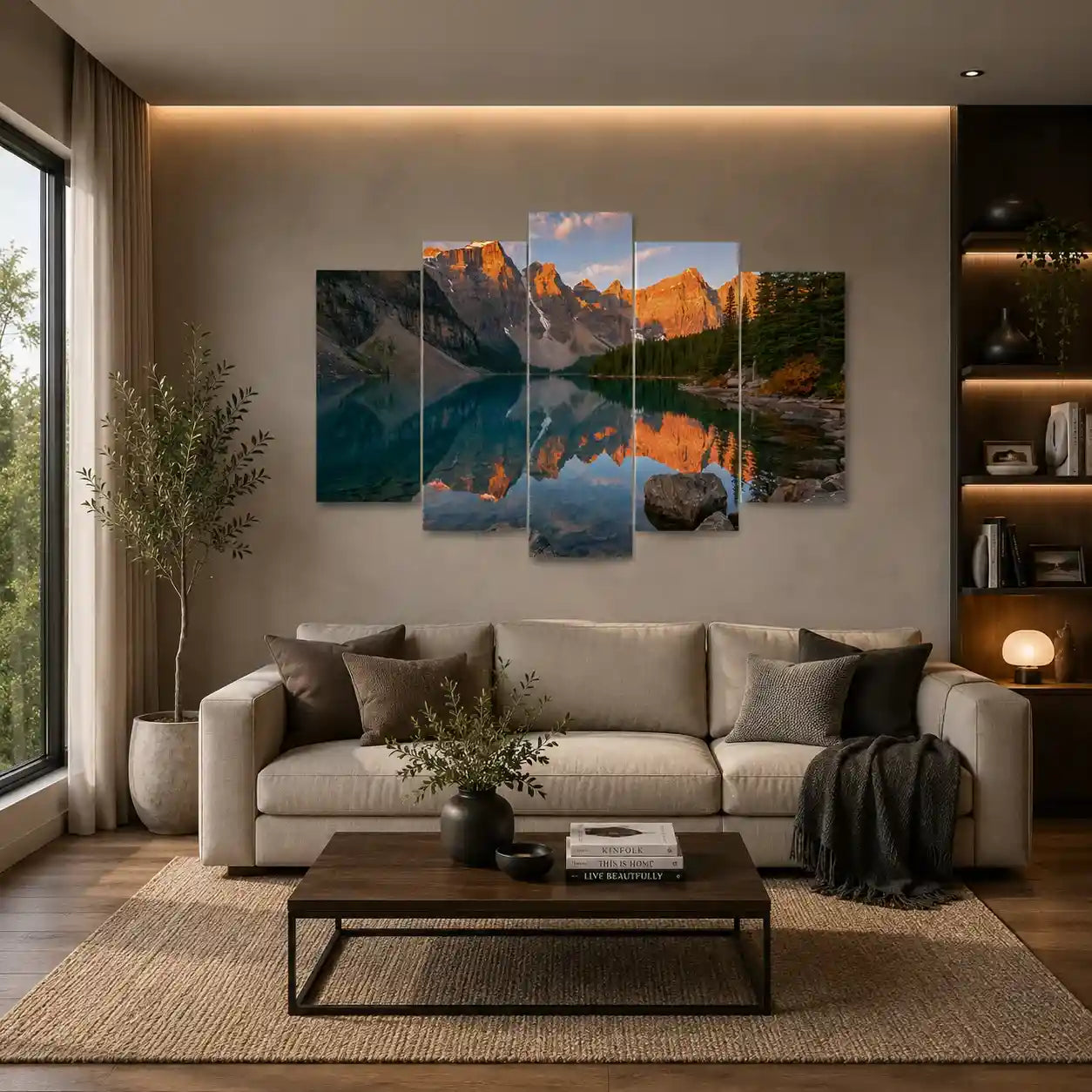 Cuadro de Metacrilato Montañas y Lago | Decoración Natural