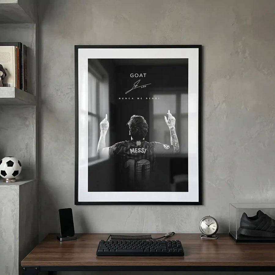 Cuadro Póster Lionel Messi GOAT | Decoración de Fútbol