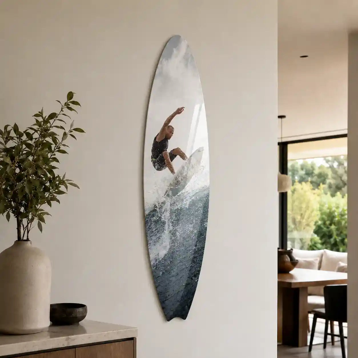 Cuadro Vertical Tabla Surf | Ola en Acción