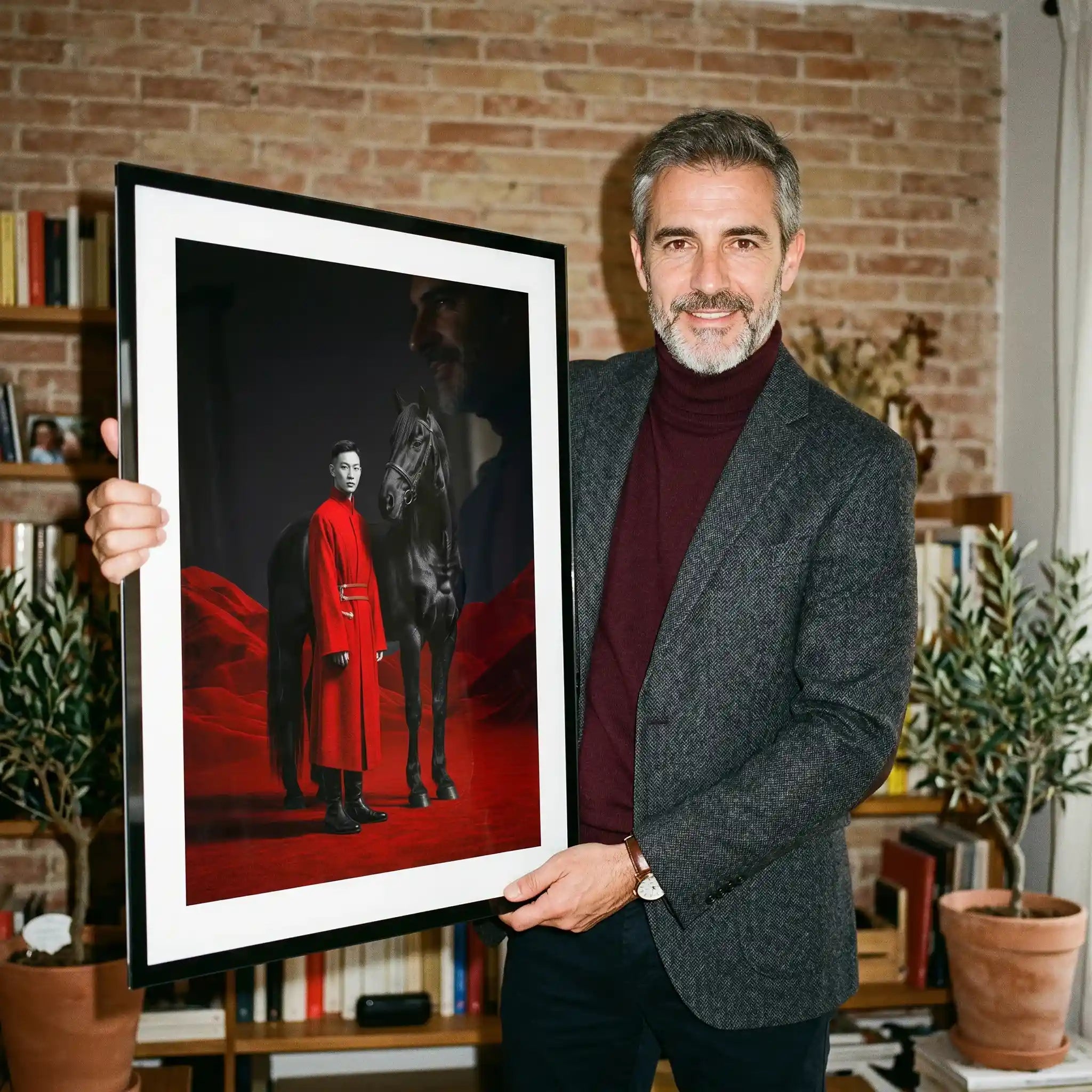 Cuadro Red Rider | Black Stallion | Decoración Moderna
