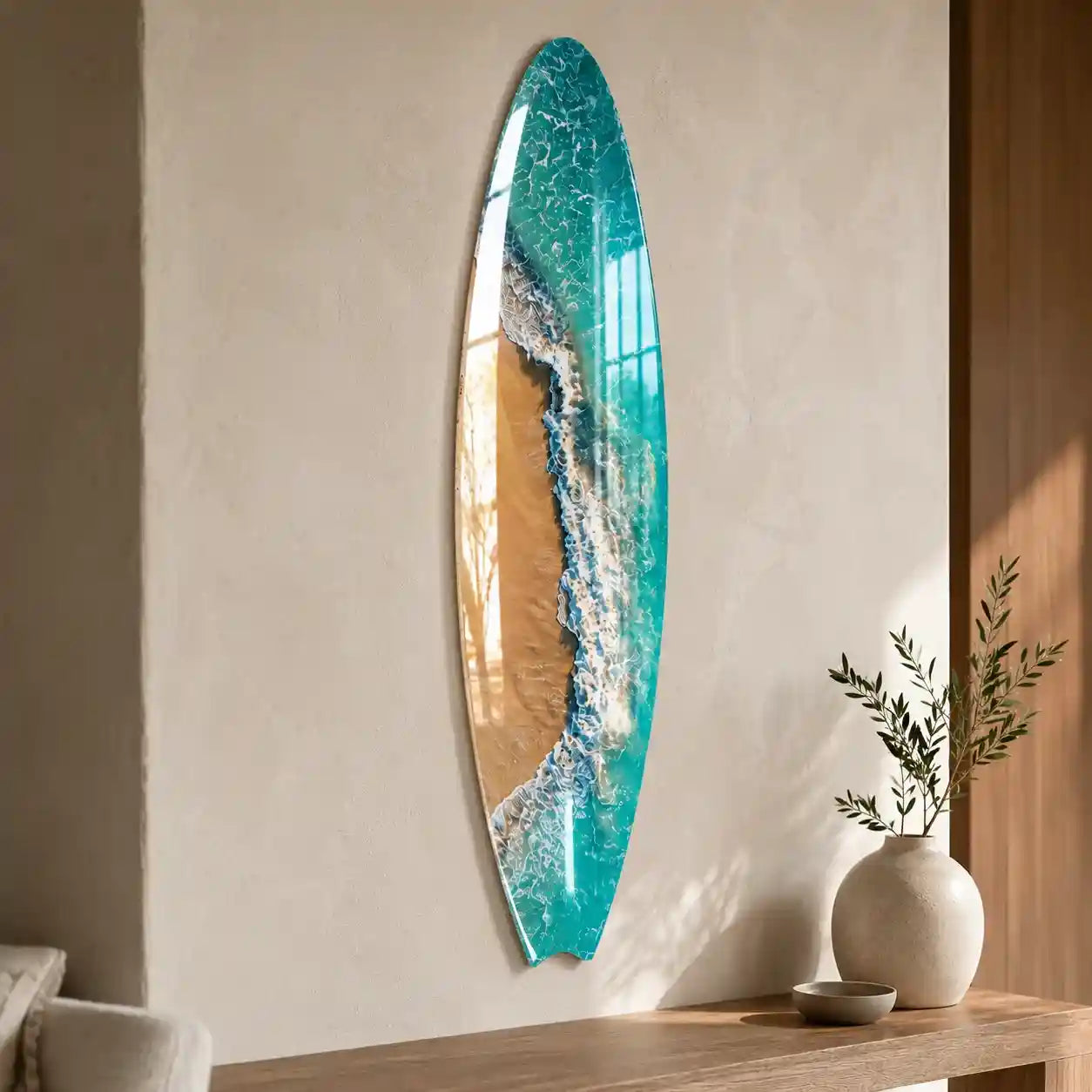Cuadro Vertical Tabla Surf | Costa Turquesa