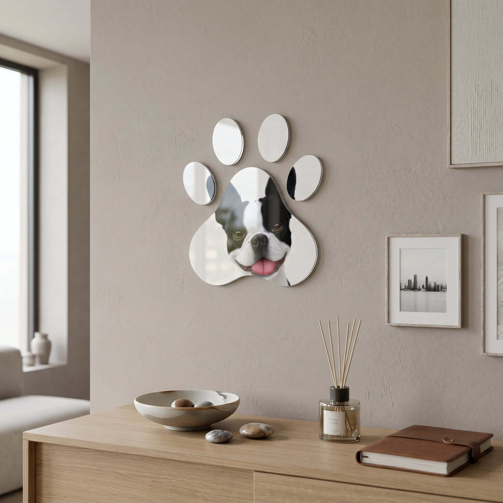 Cuadro Huella de Boston Terrier | Decoración Divertida