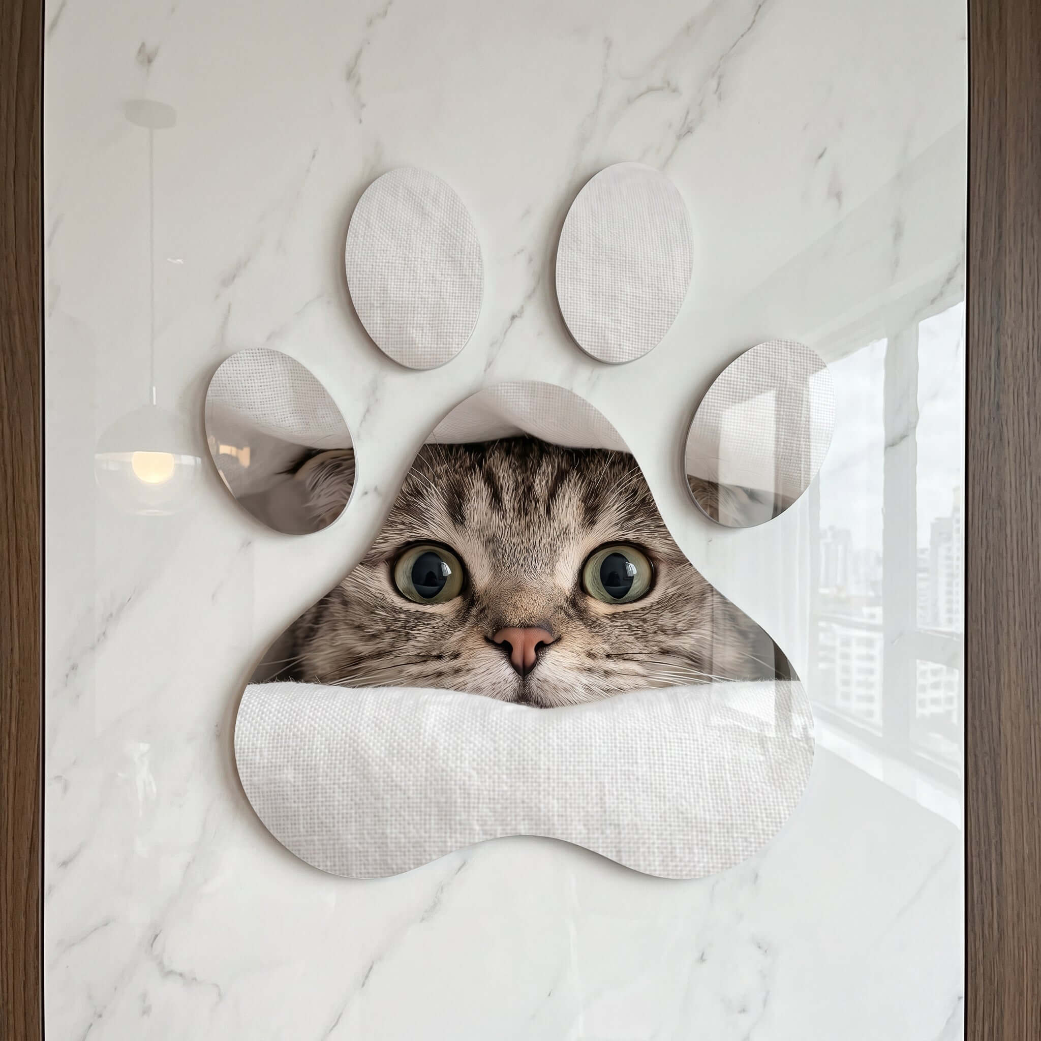 Cuadro Huella de Gato Curioso | Decoración Original