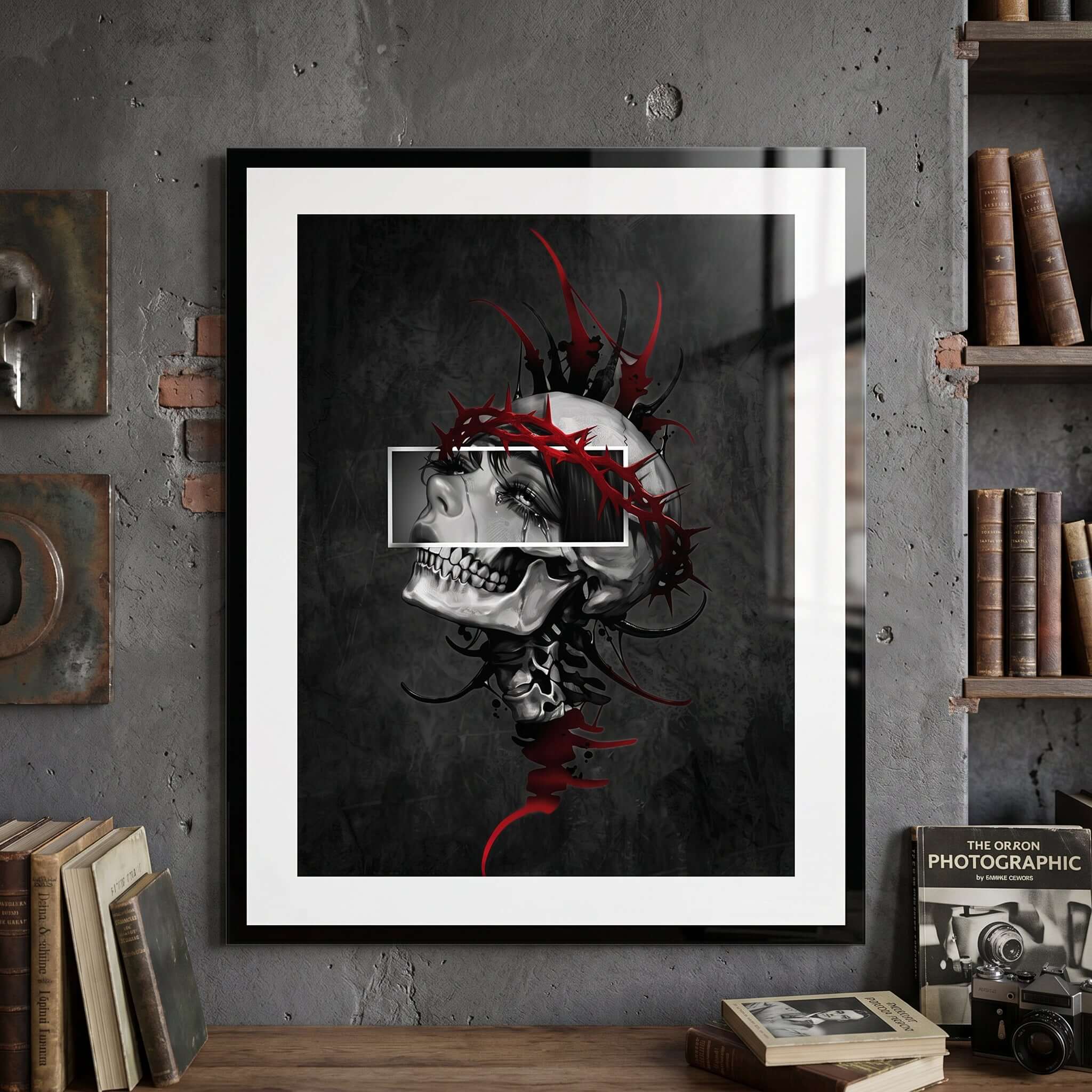 Cuadro Póster Calavera Urbana | Decoración Oscura
