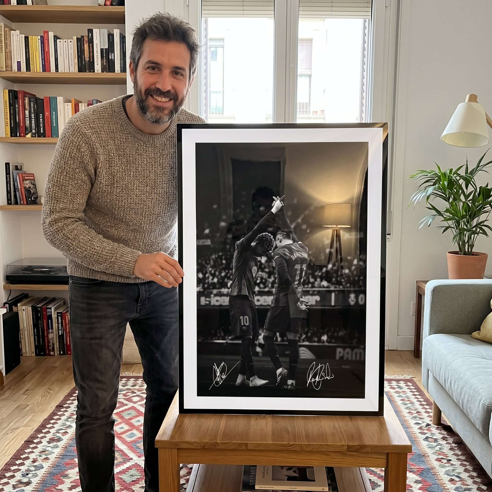 Cuadro Póster Lamine Yamal y Raphinha | Decoración de Fútbol