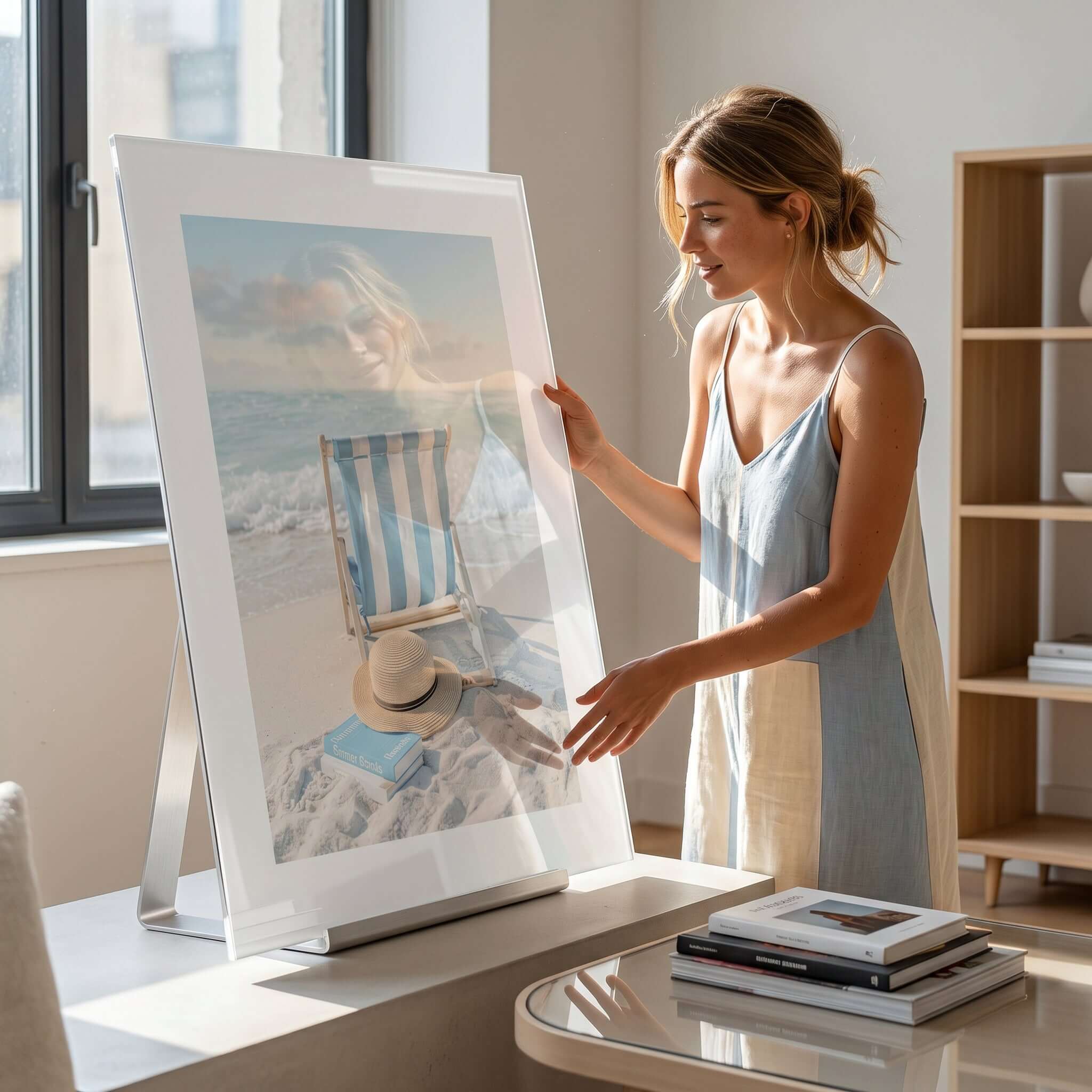 Cuadro Póster Silla de Playa | Decoración Costera