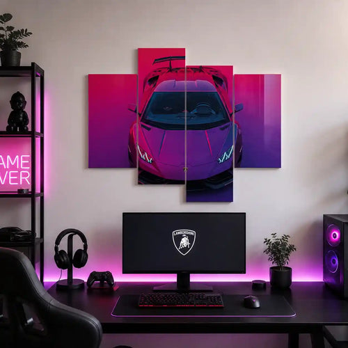 Cuadro de Metacrilato Lamborghini Morado | Decoración de Coches