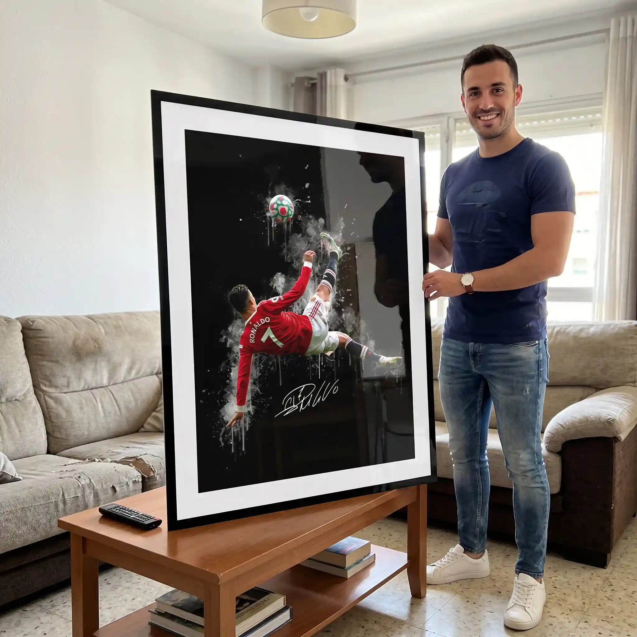 Cuadro Póster Cristiano Ronaldo Chilena | Decoración de Fútbol