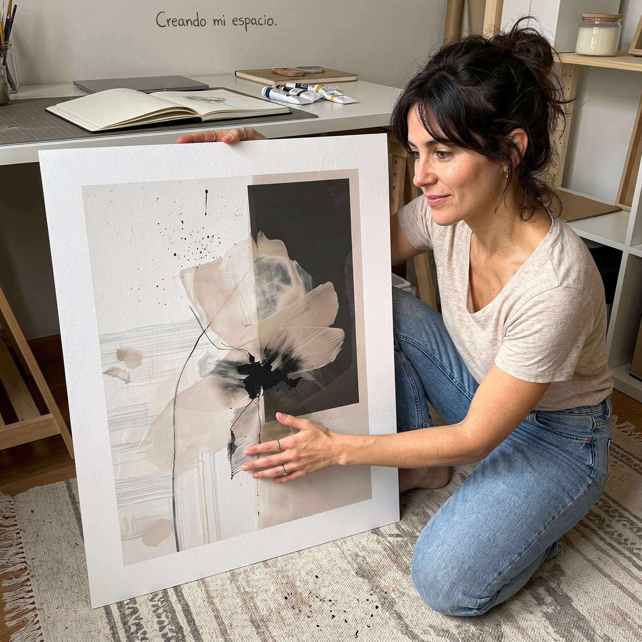 Cuadro Póster Flor Abstracta | Decoración Minimalista