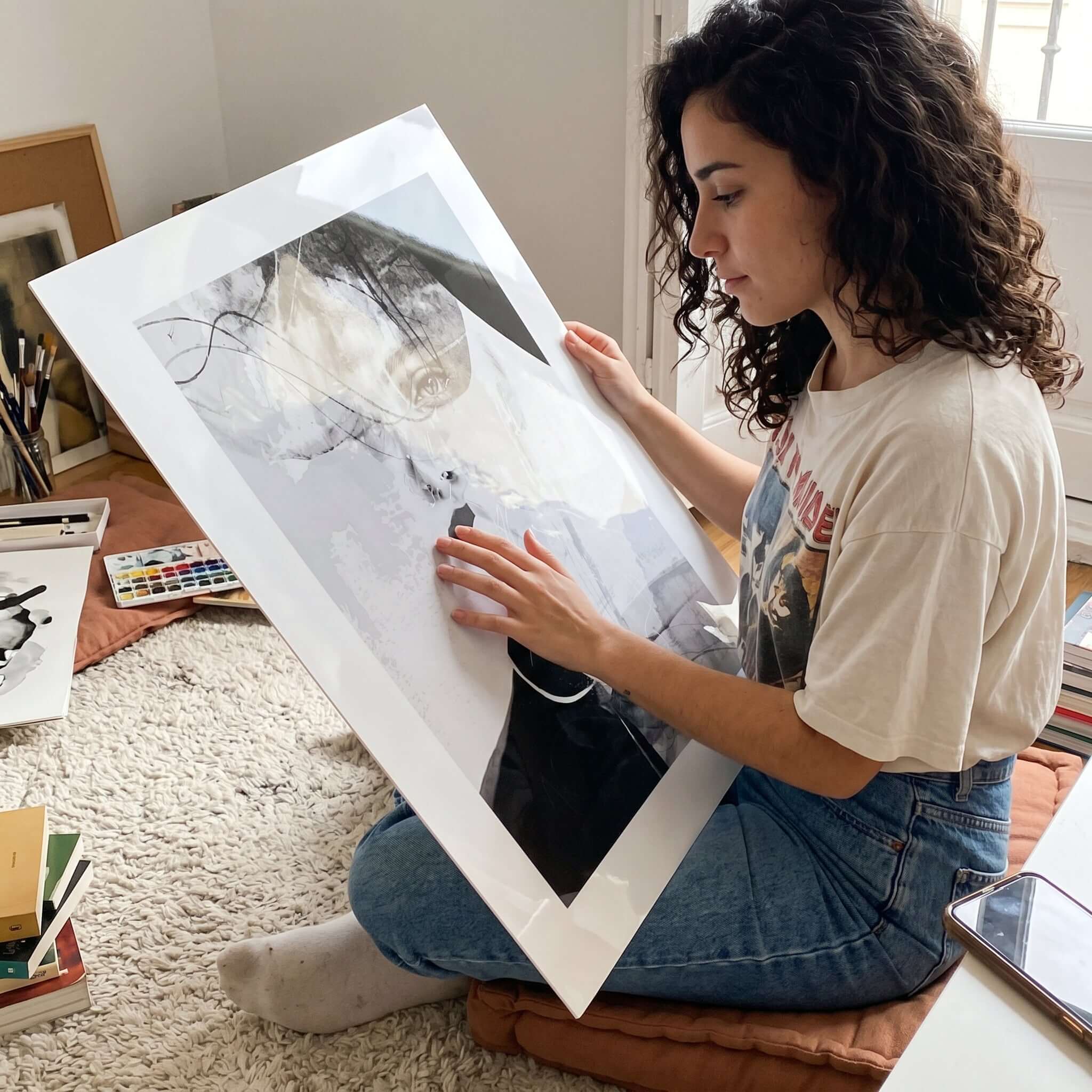 Cuadro Póster Rostro Femenino Abstracto | Decoración Moderna