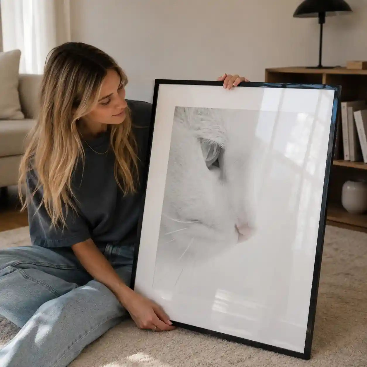 Cuadro Mirada Felina | Pureza Minimalista