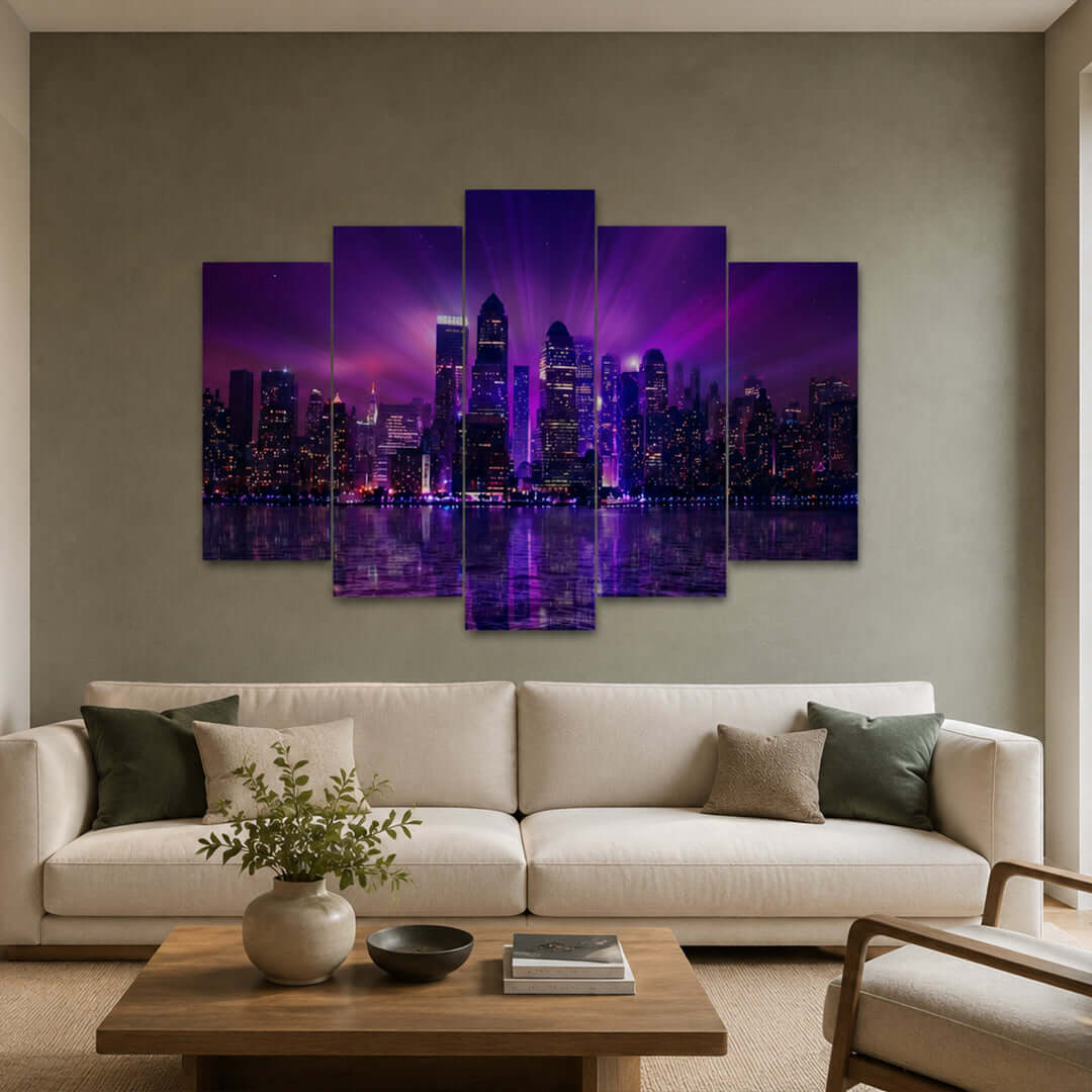 Cuadro de Metacrilato Ciudad Nocturna | Decoración Urbana